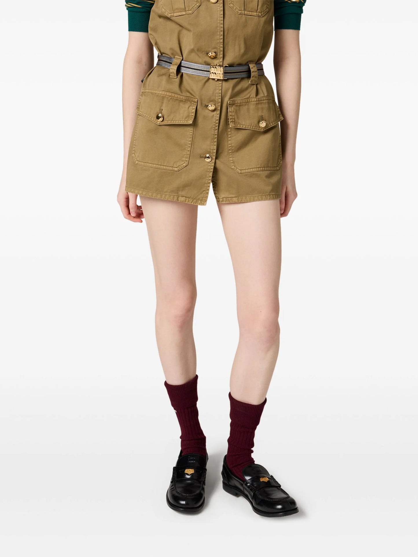 garment-dyed cotton mini dress