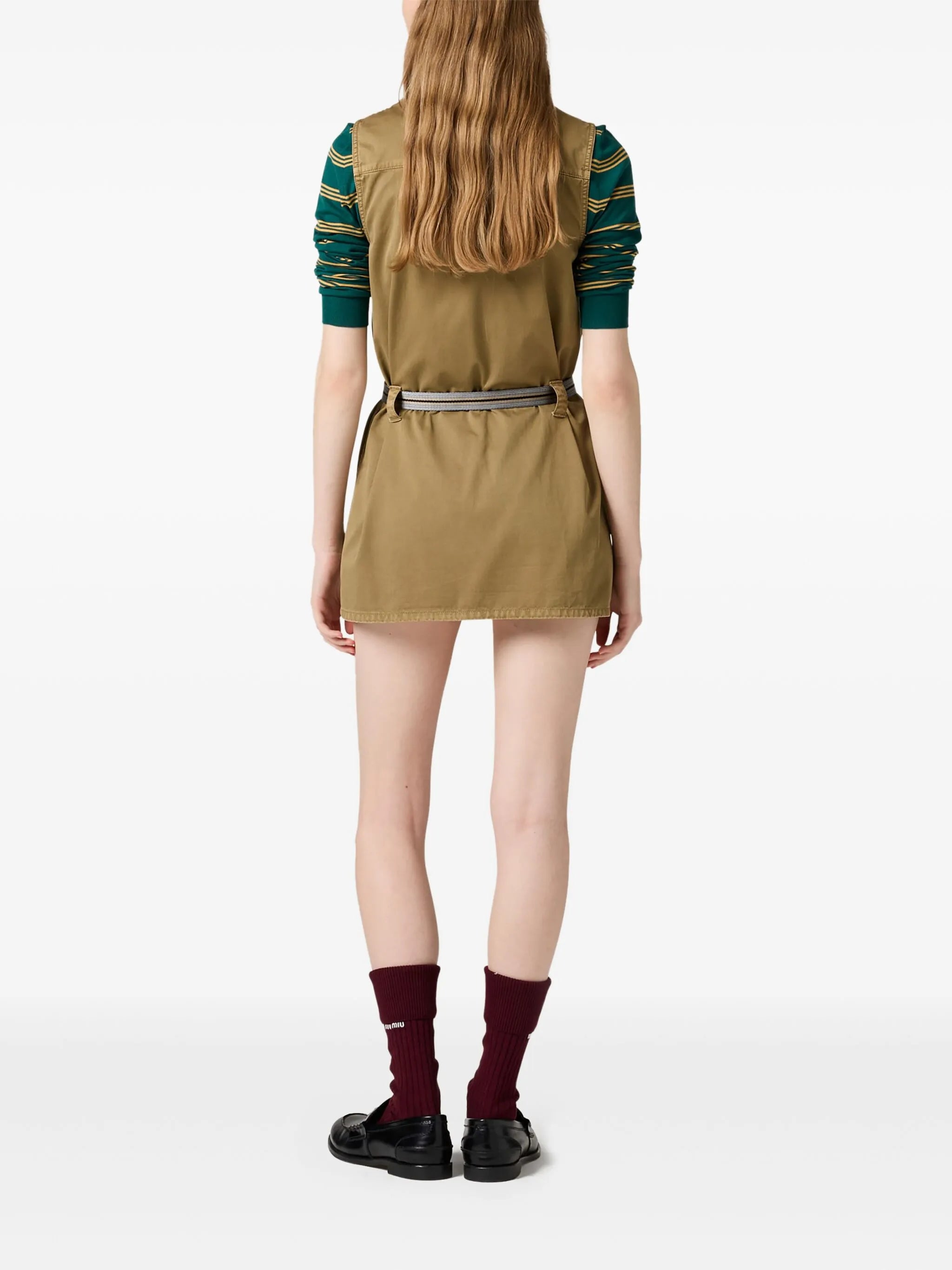 garment-dyed cotton mini dress