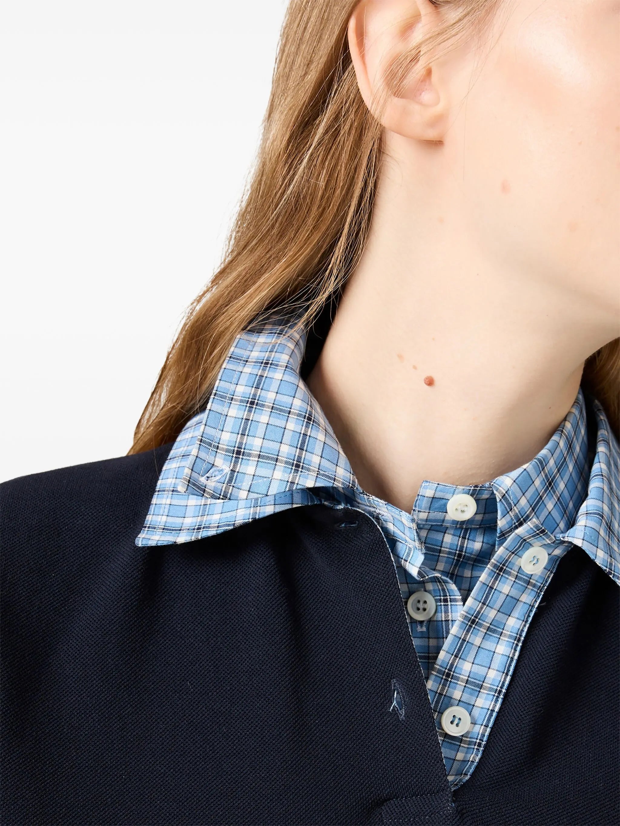 checked poplin shirt