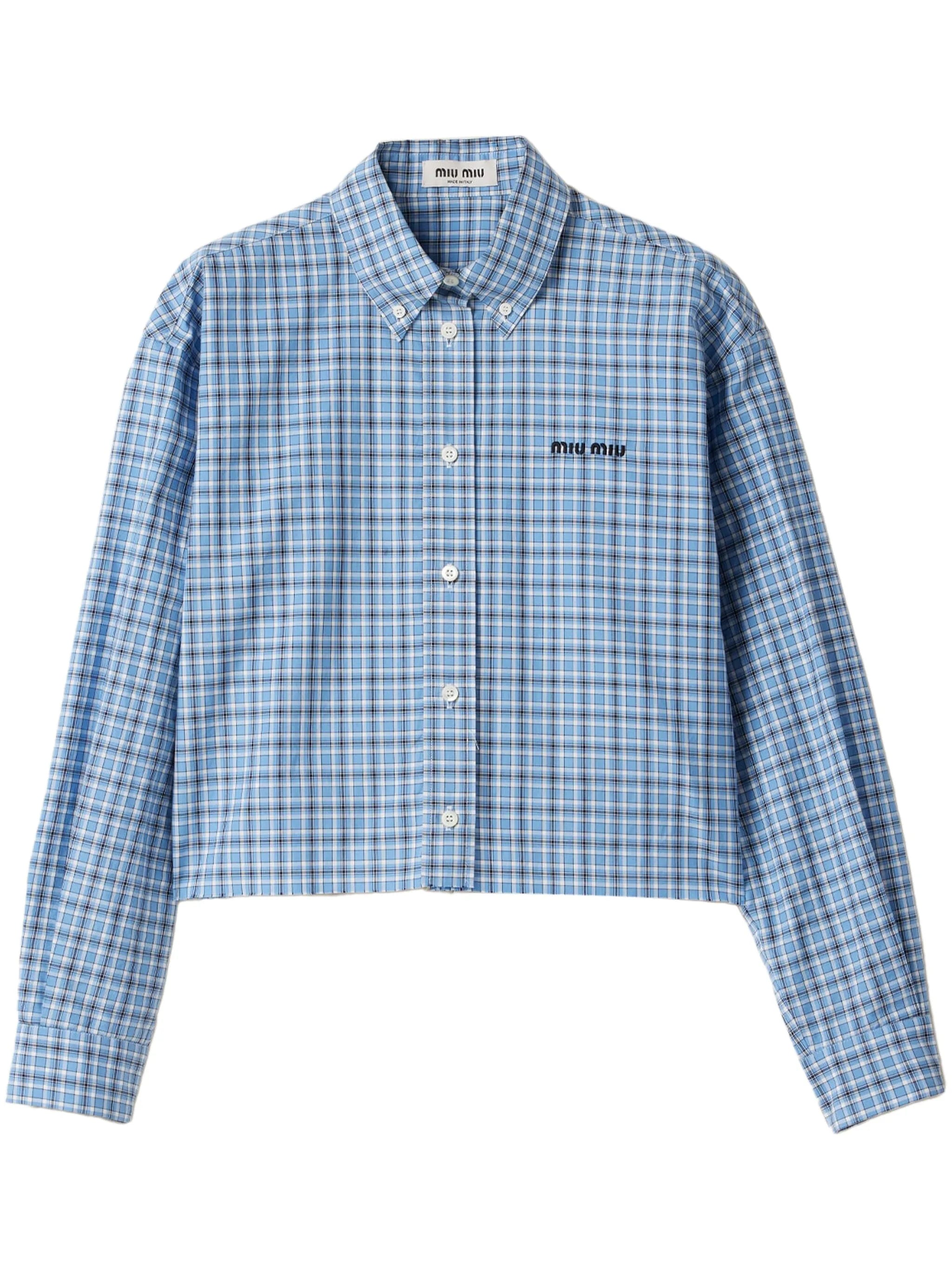 checked poplin shirt