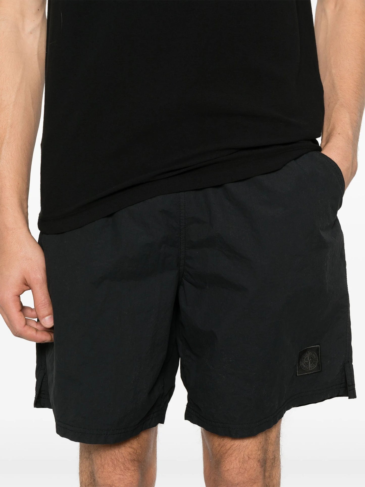 Compass-motif track shorts