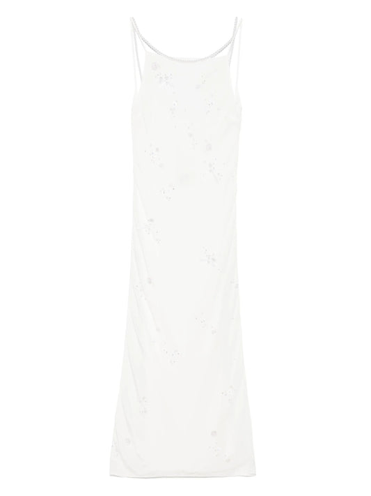 pearl-embroidered maxi dress