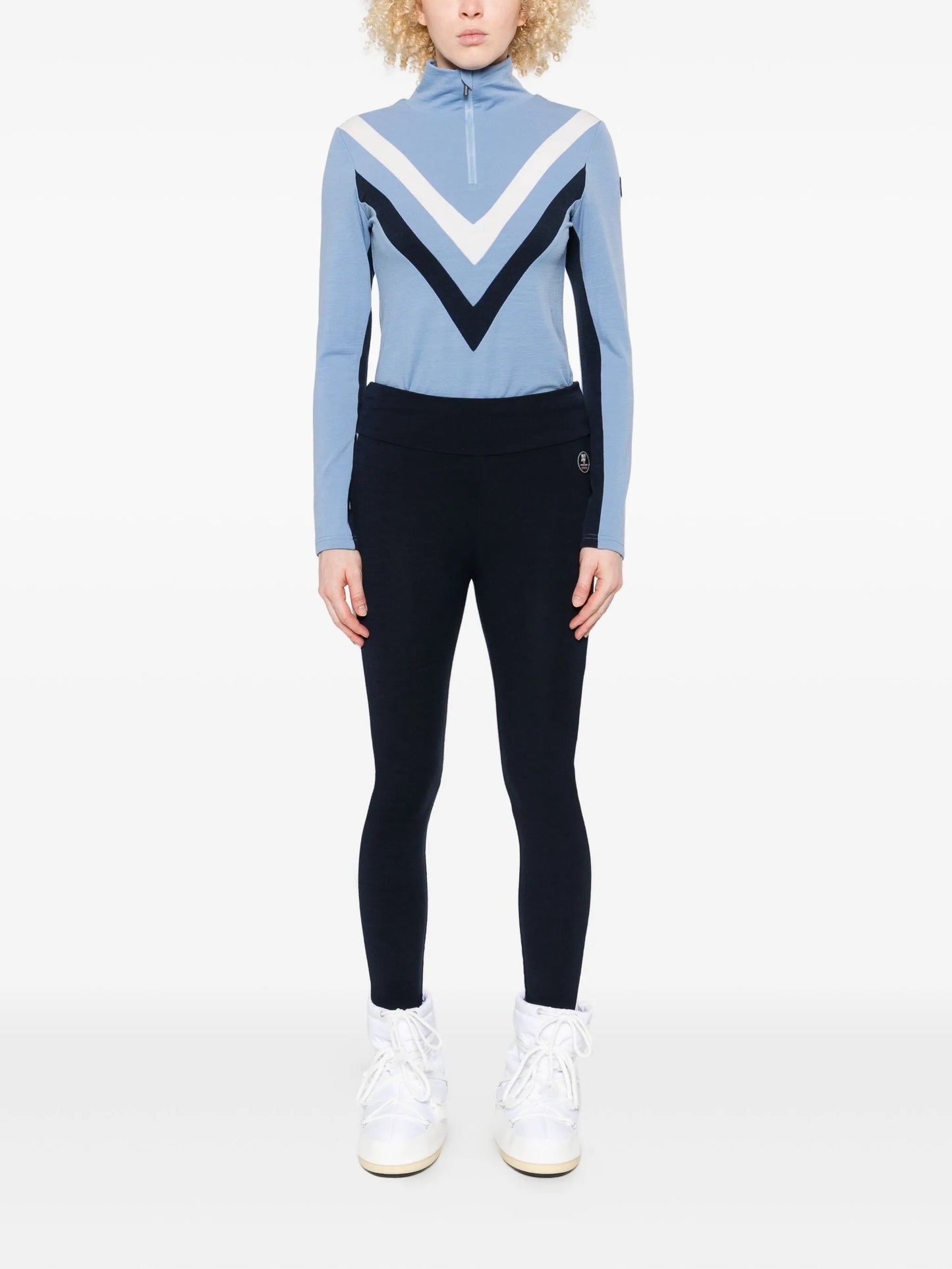 Voss chevron zip-up top