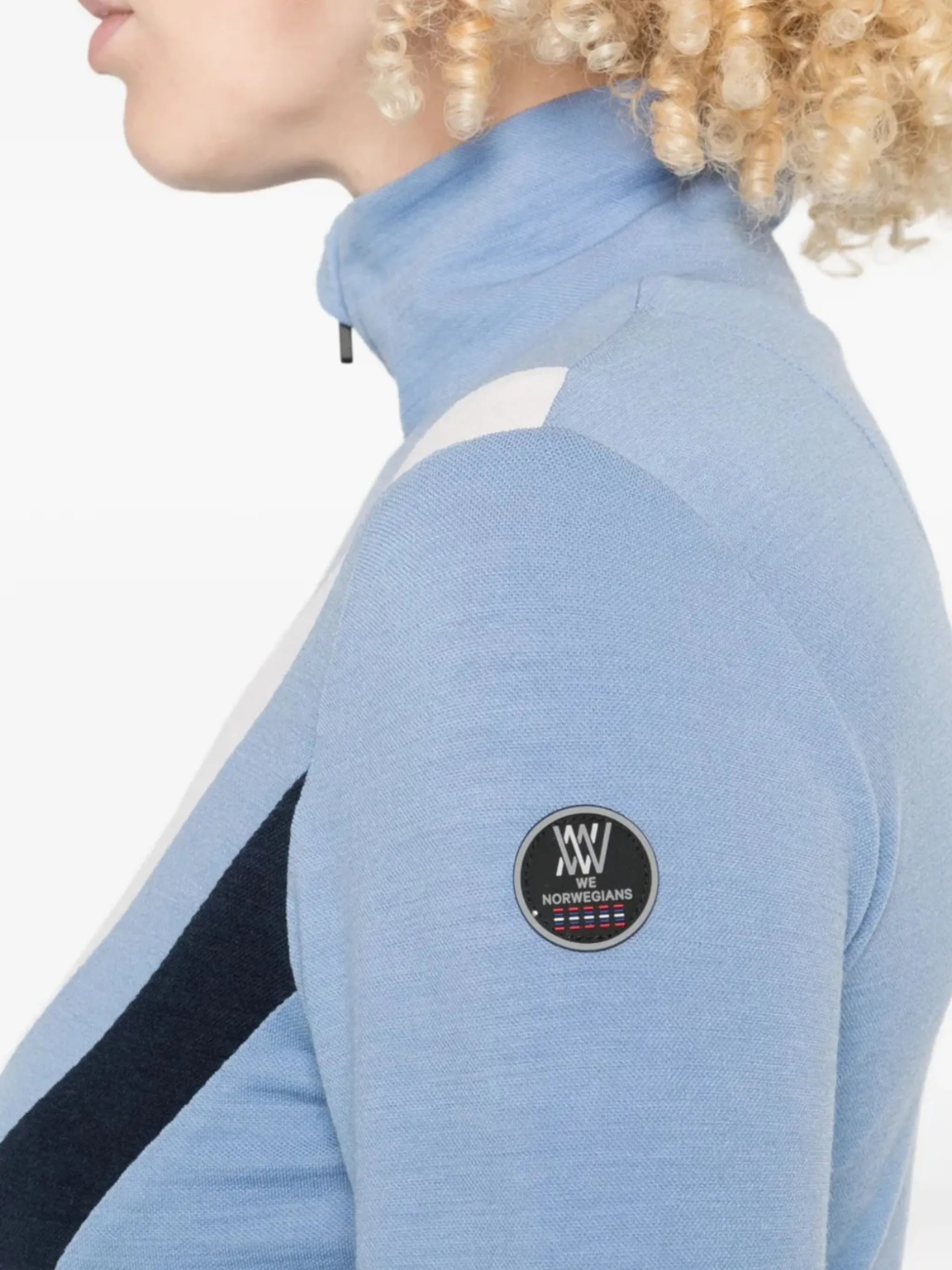 Voss chevron zip-up top