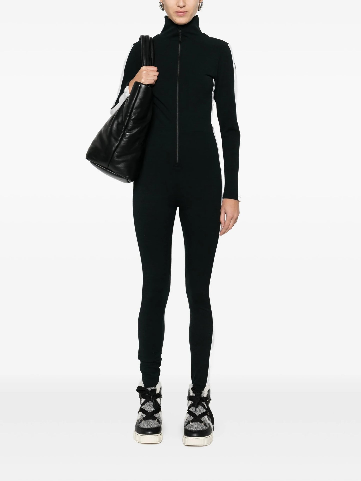 side-contrast jumpsuit