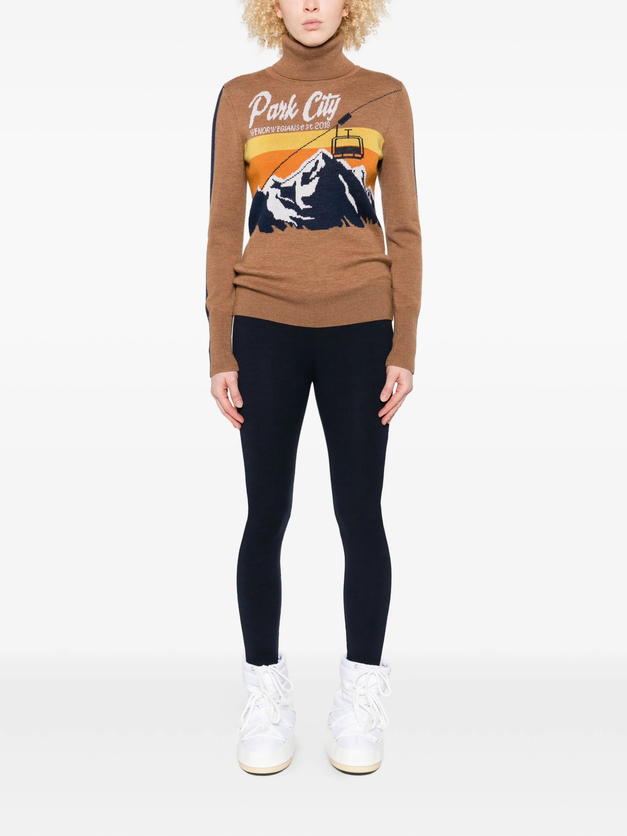 mountain-print sweater