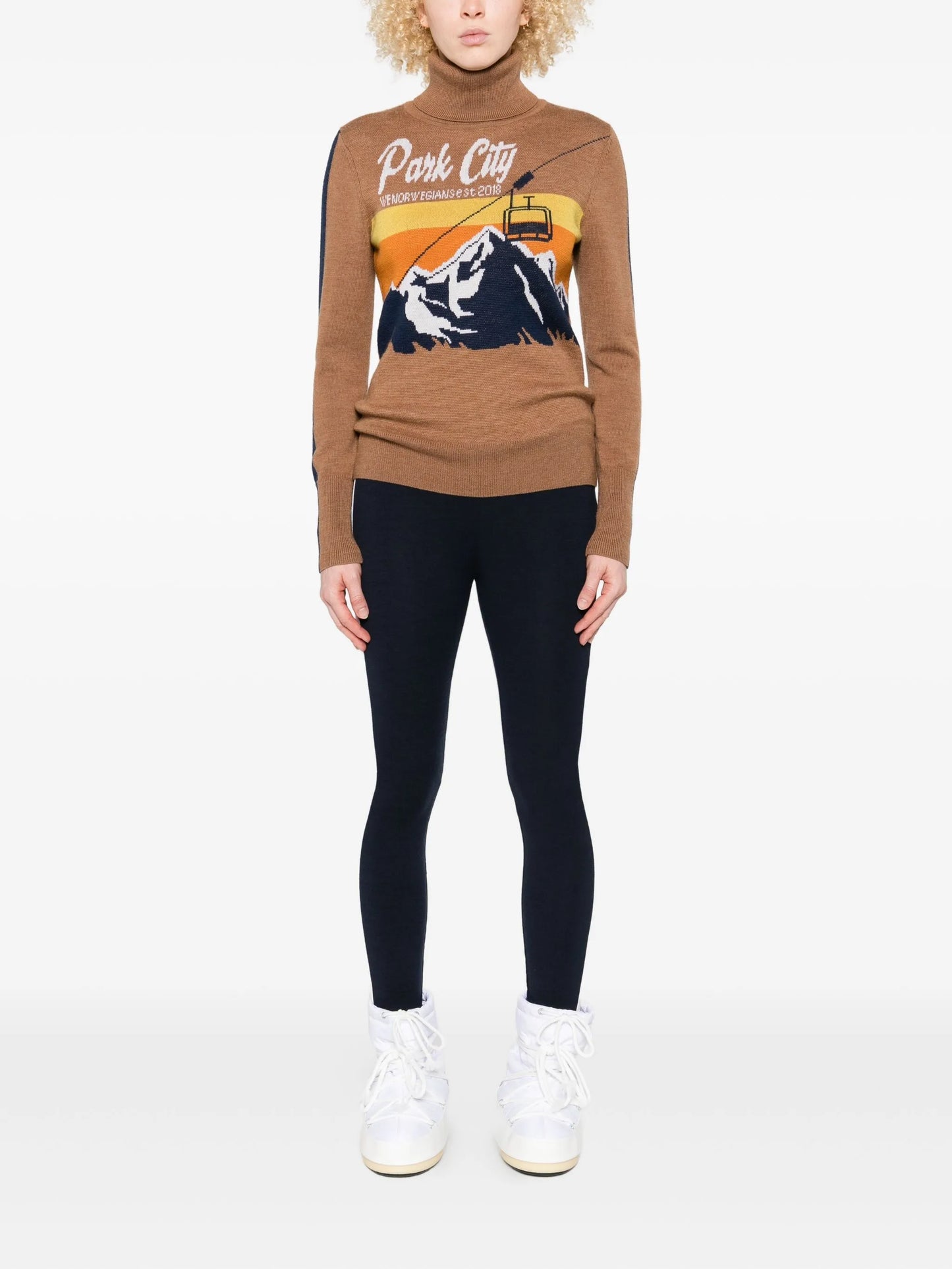 mountain-print sweater