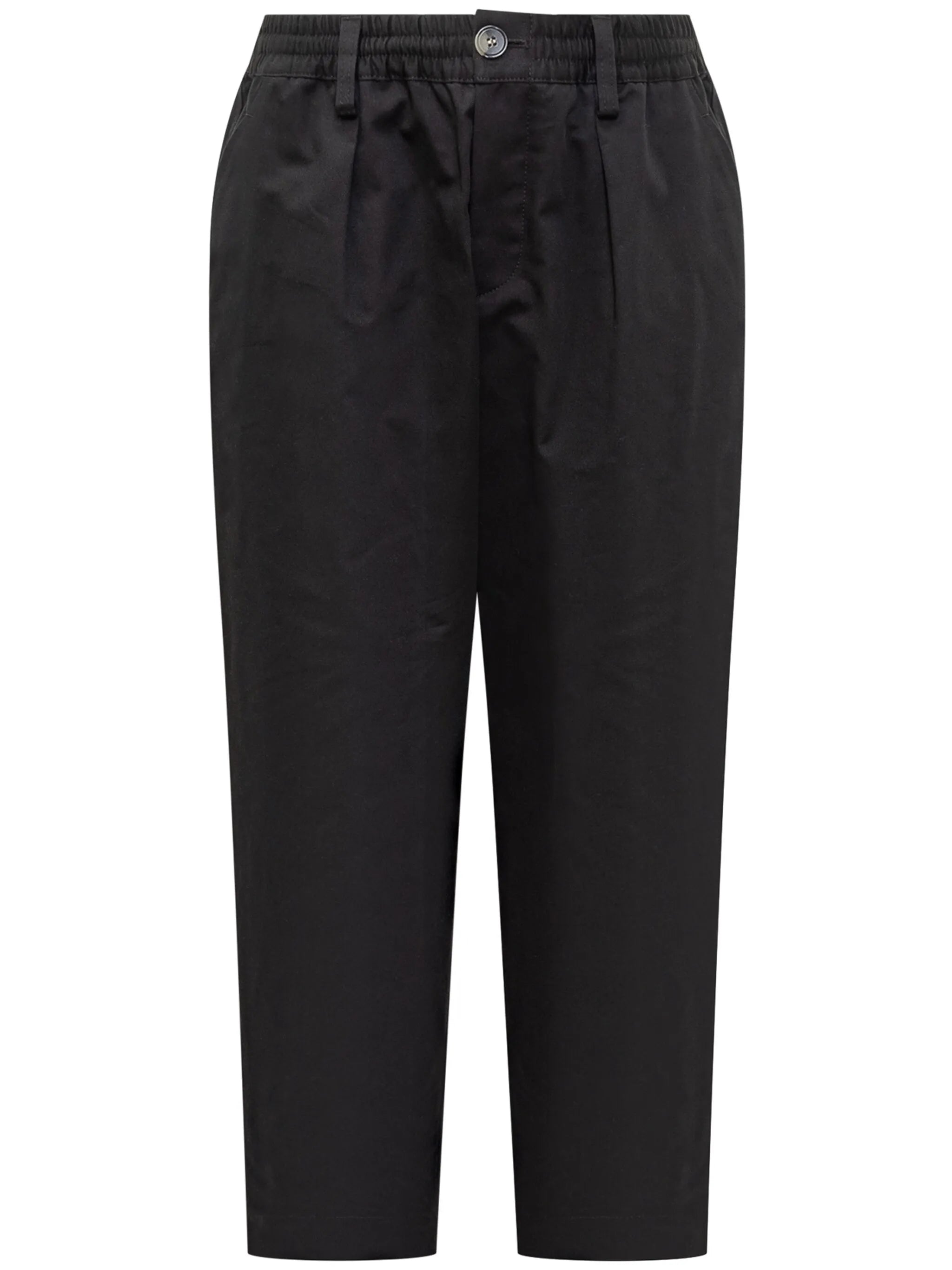 gabardine straight trousers