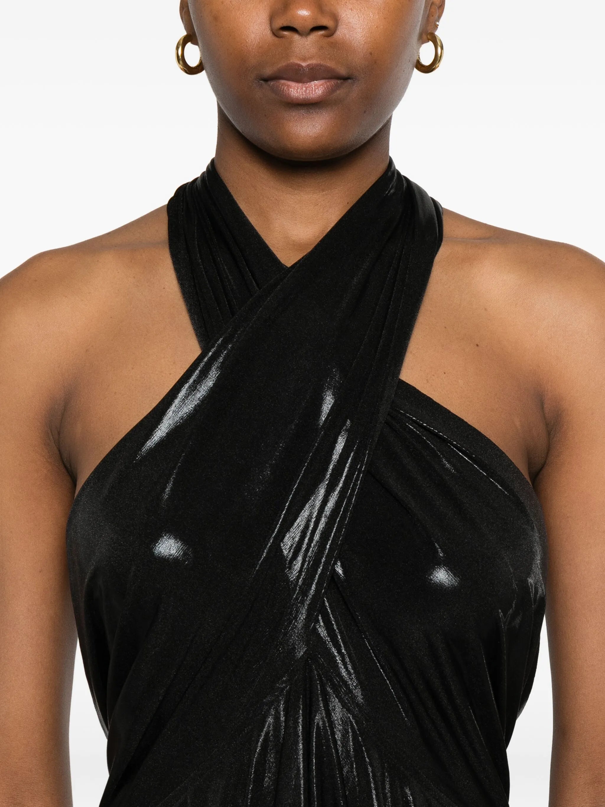 halterneck mini dress