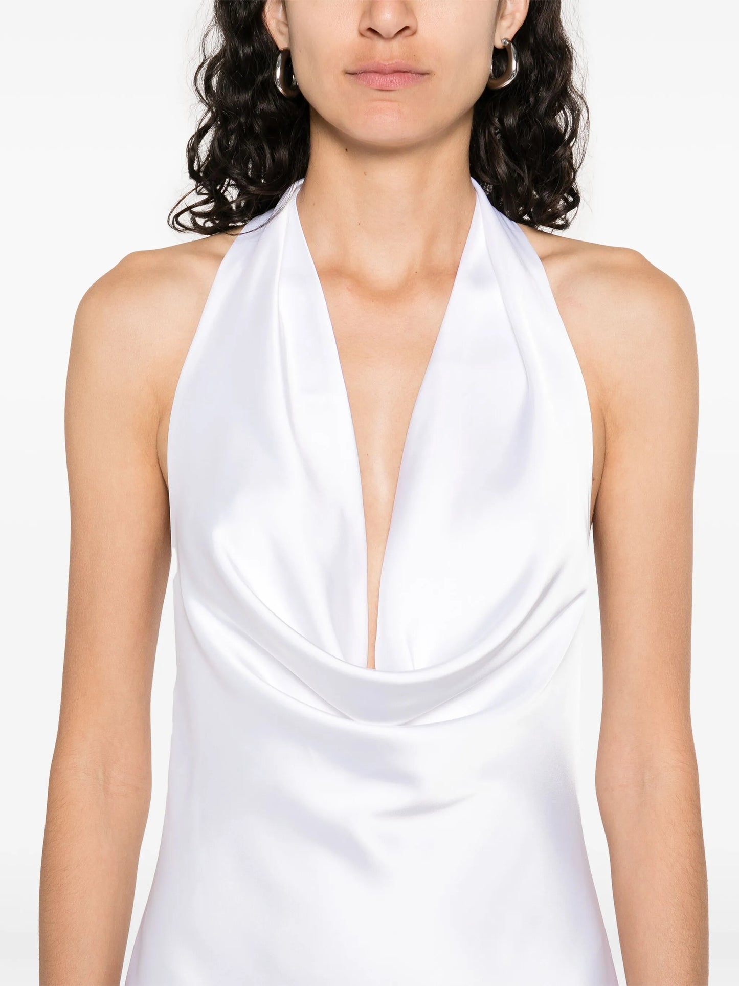 halter drape gown