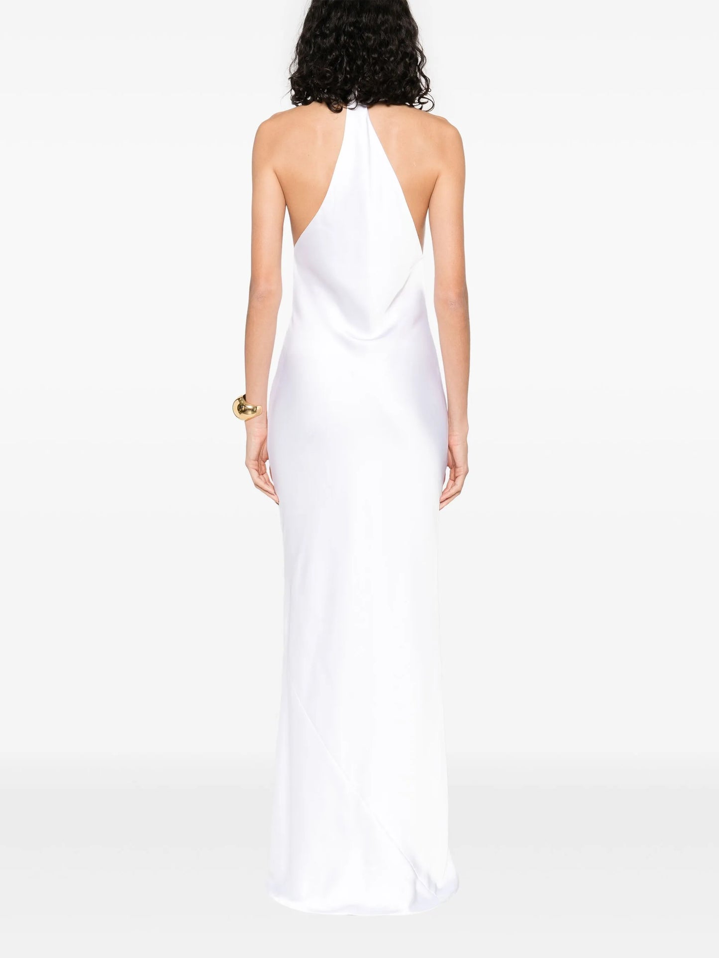 halter drape gown