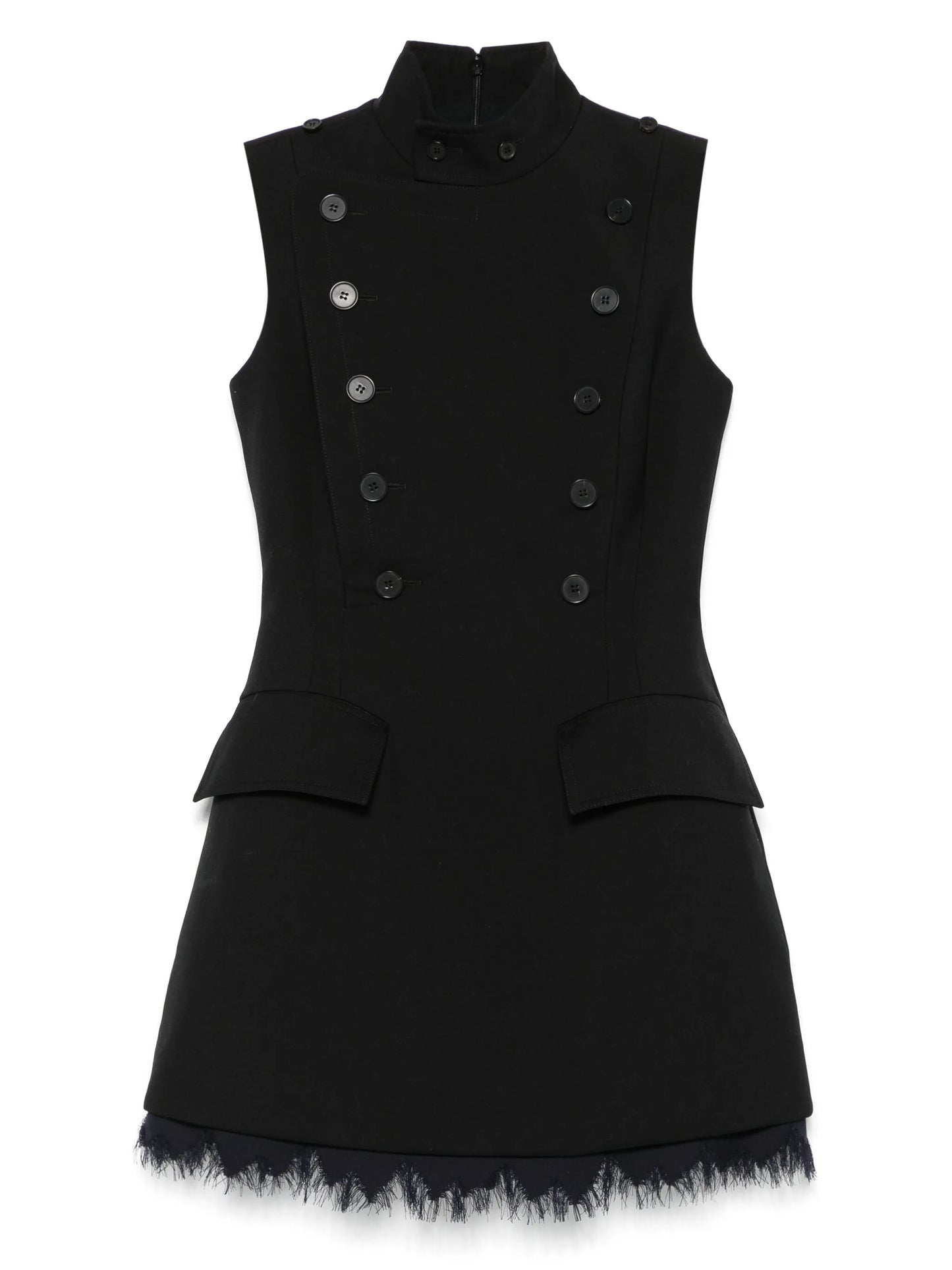 double-breasted mini dress