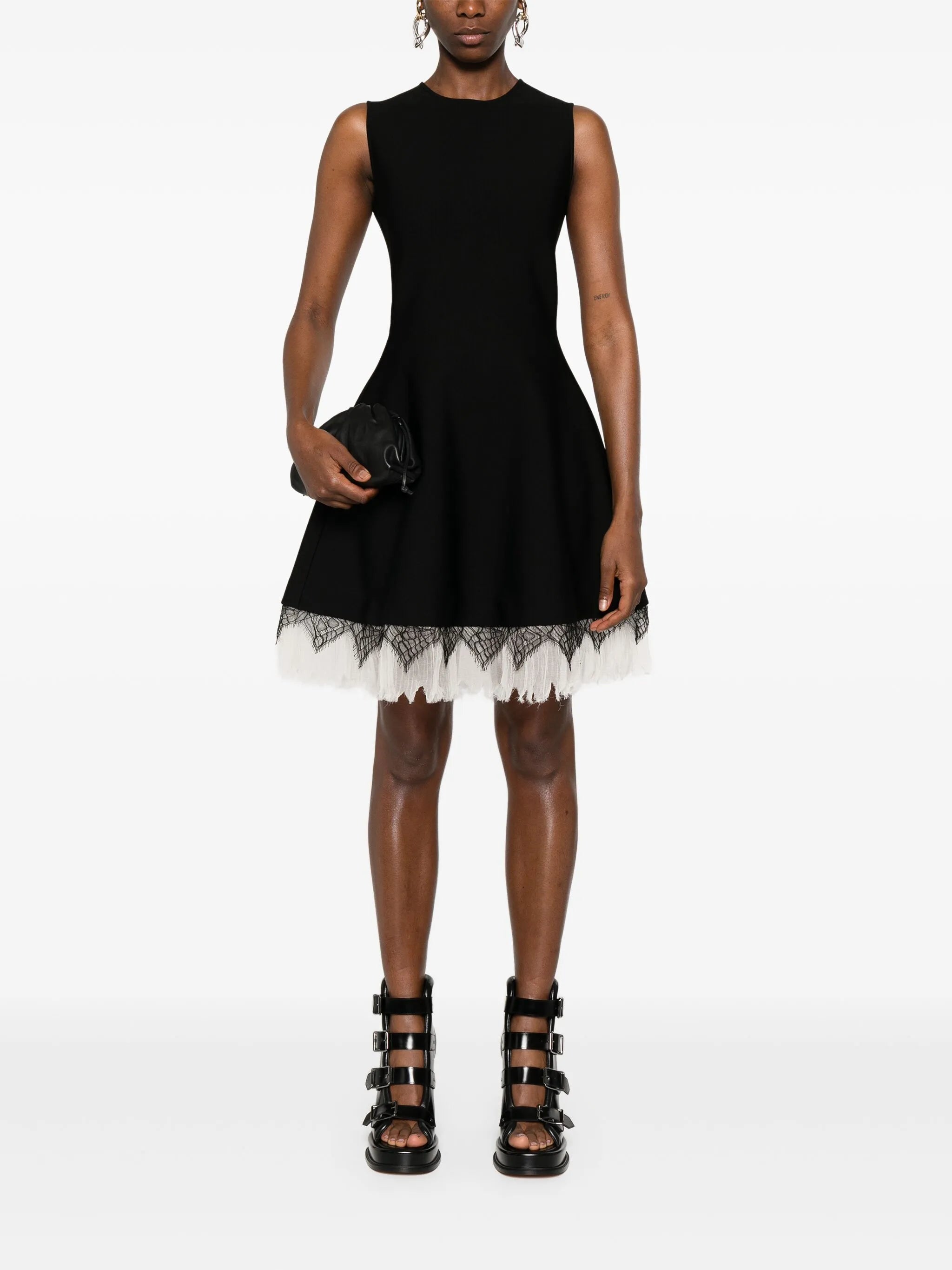 cobweb-lace mini dress