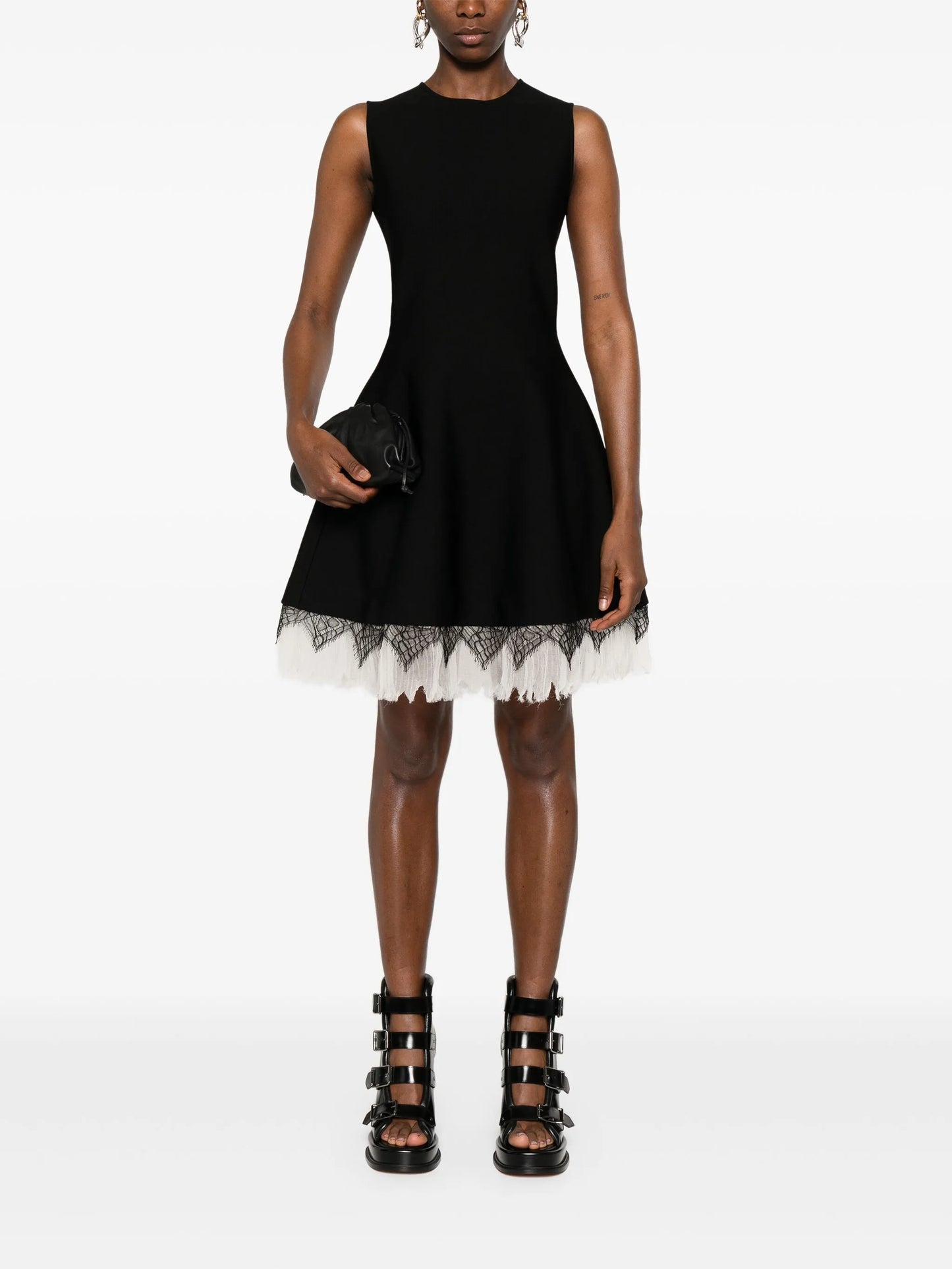 cobweb-lace mini dress