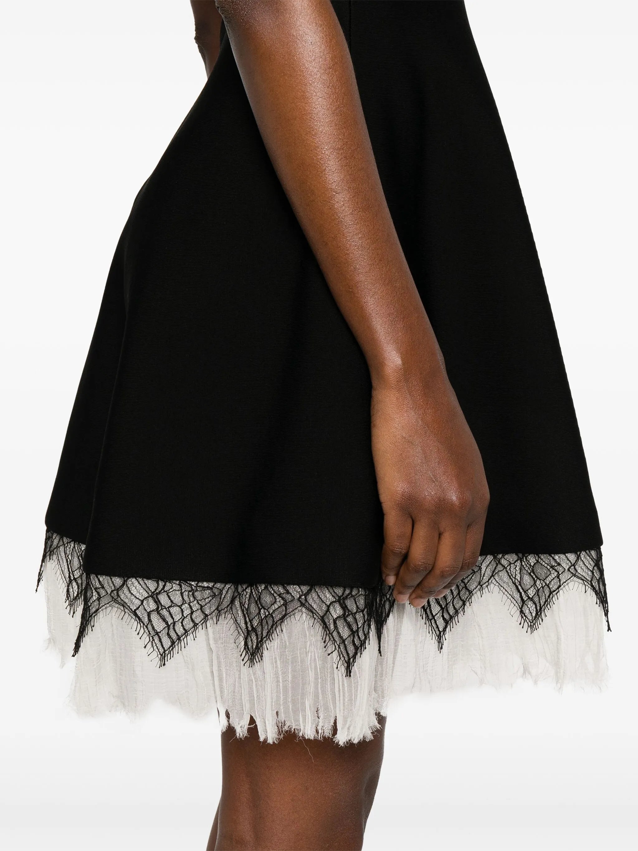 cobweb-lace mini dress