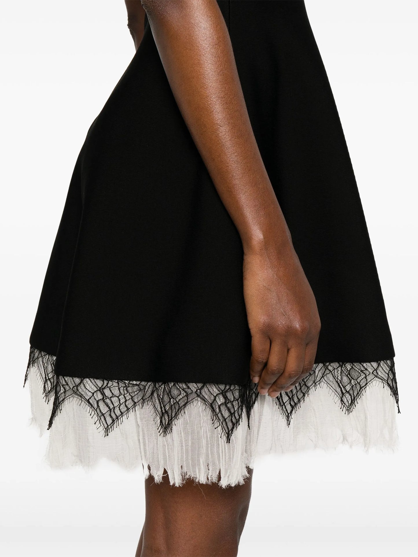 cobweb-lace mini dress