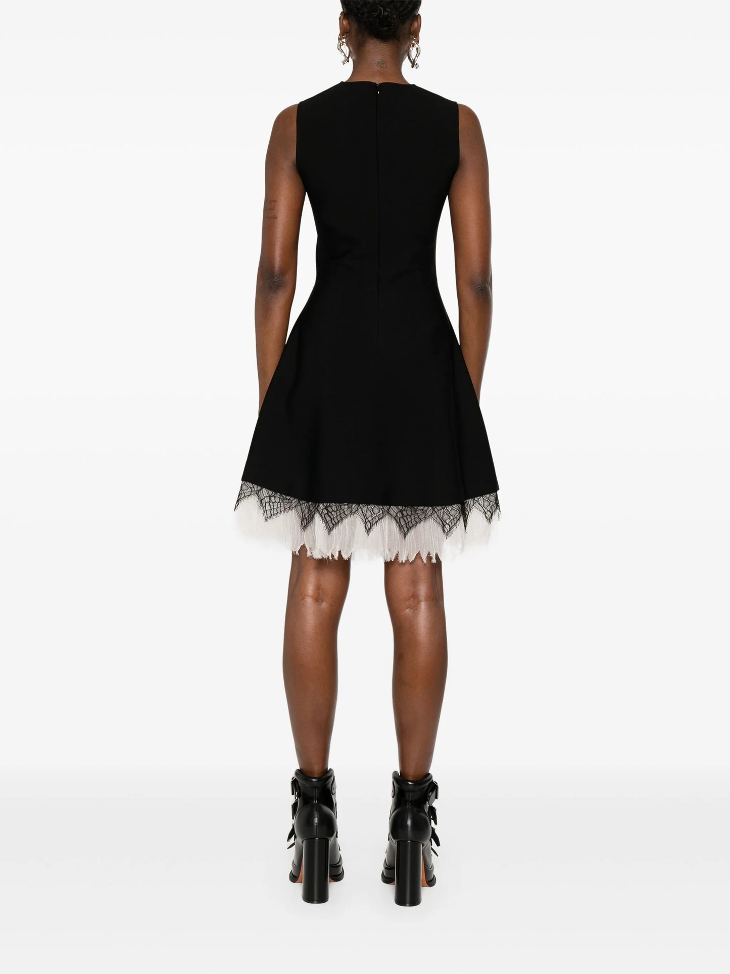 cobweb-lace mini dress