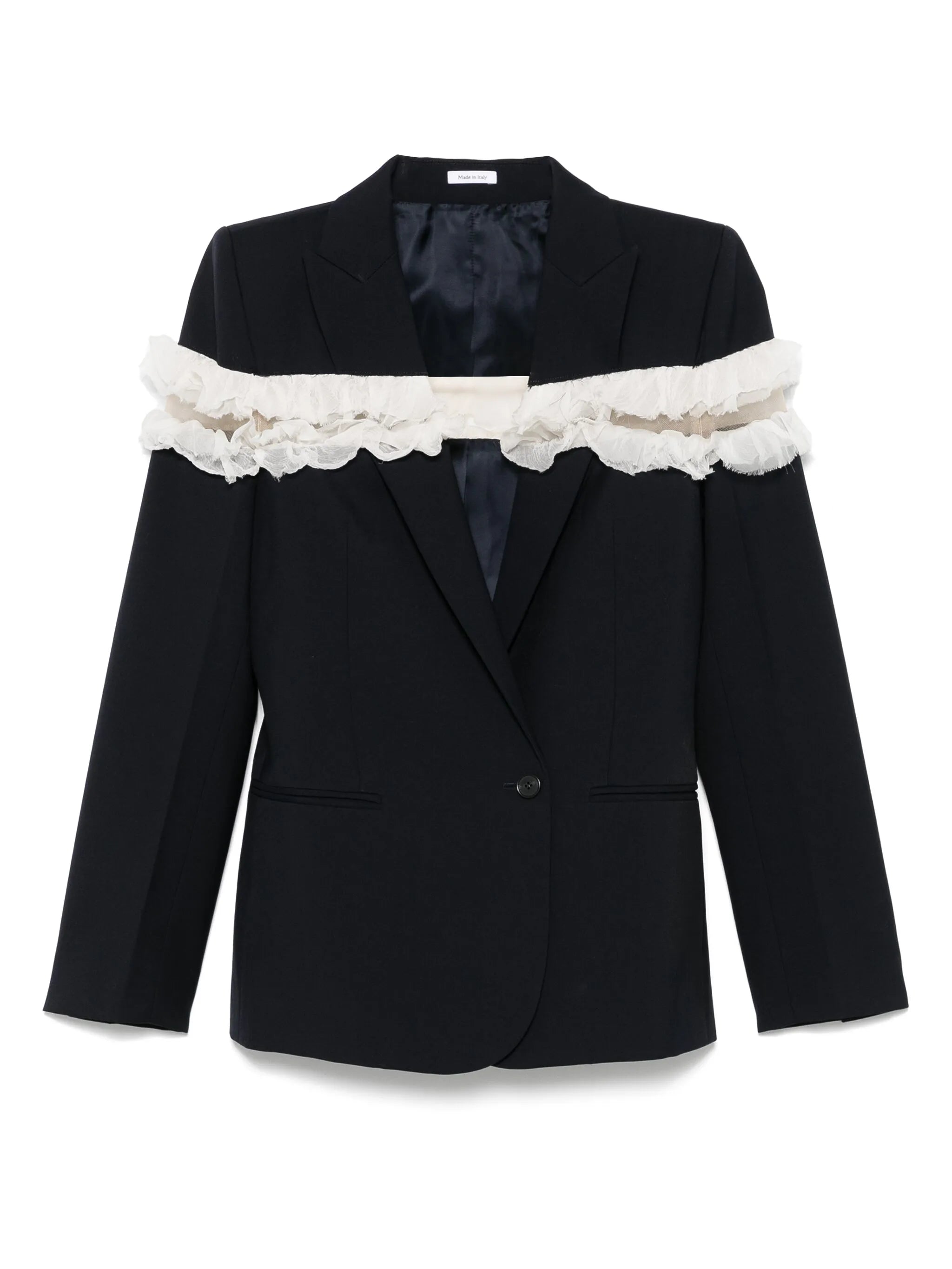 slash-detail double-breasted blazer