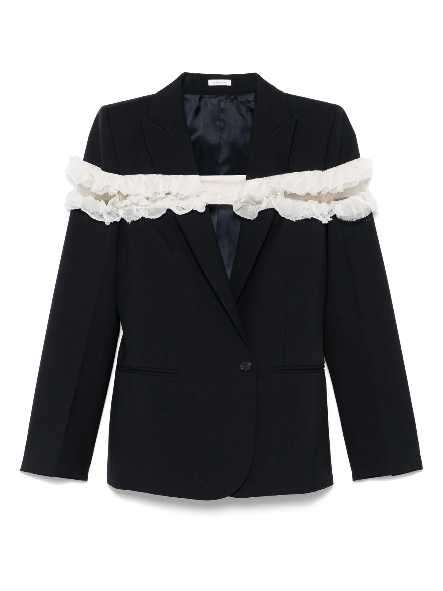 slash-detail double-breasted blazer