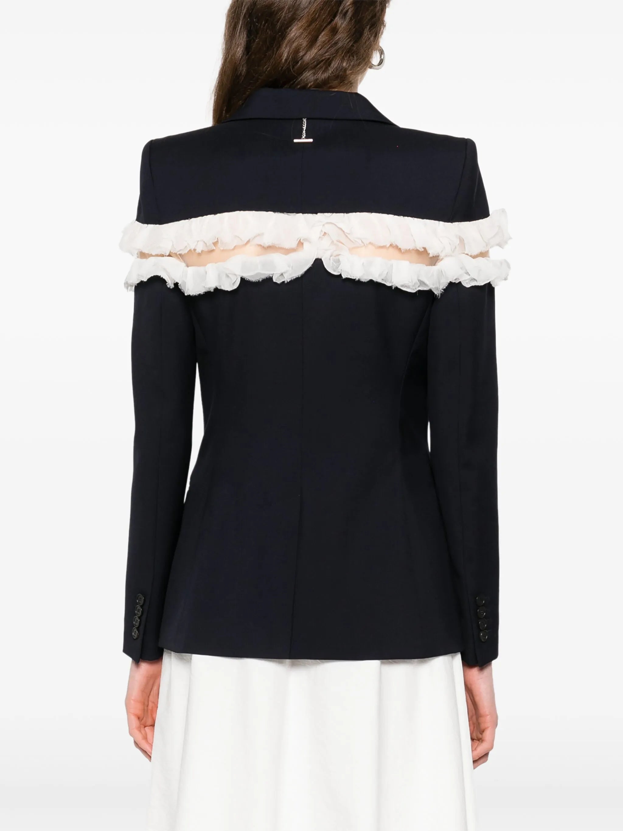 slash-detail double-breasted blazer