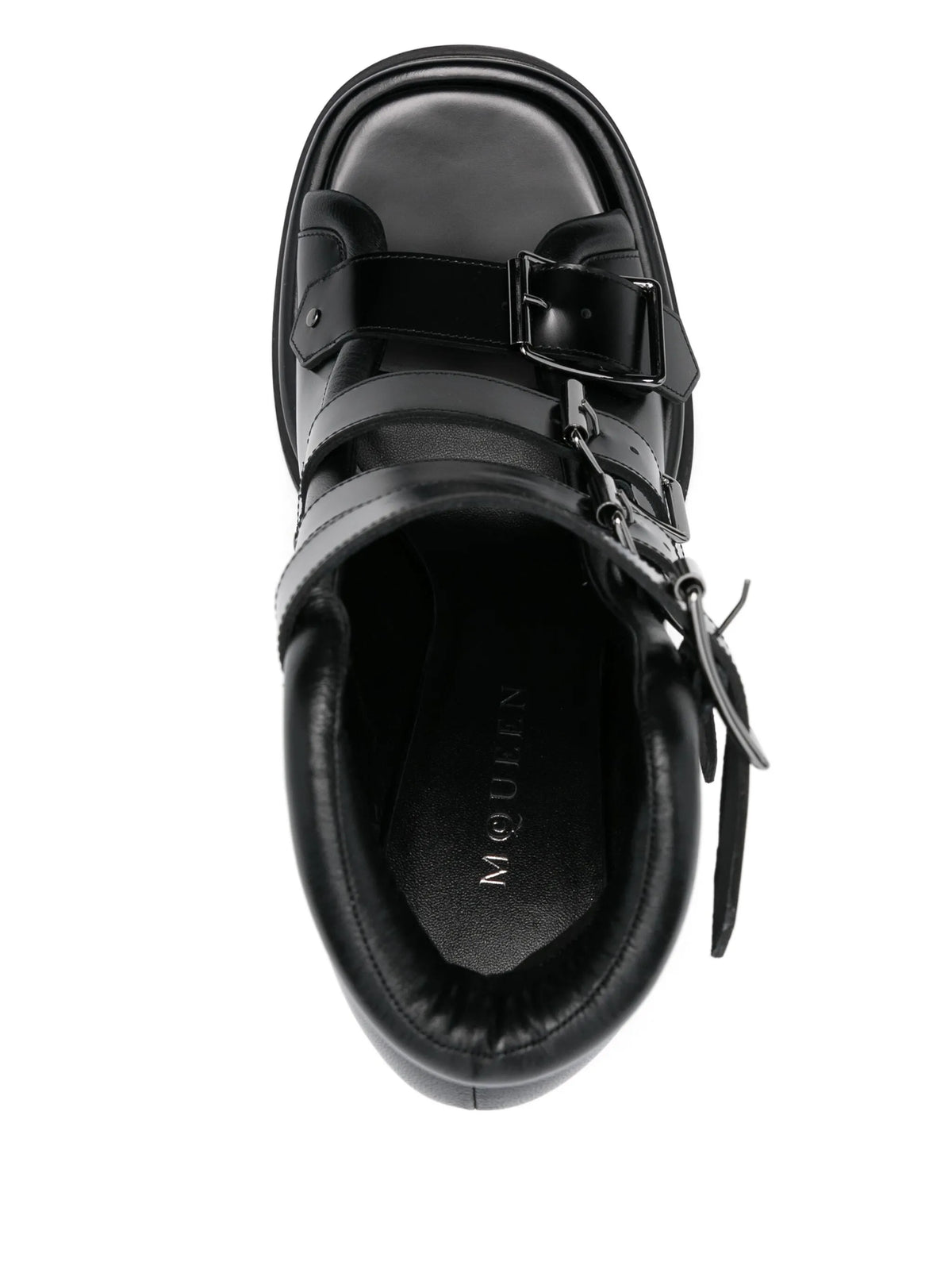 multi-buckle platform pumps