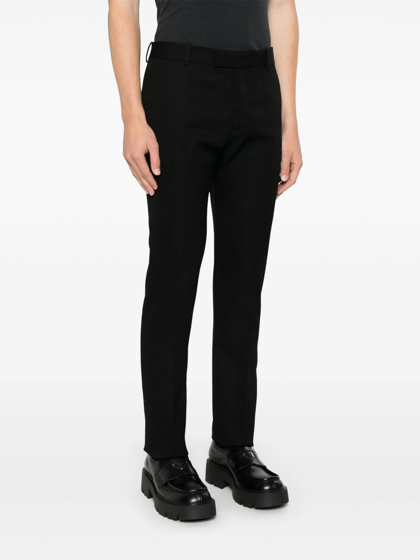low-rise tailored trousers