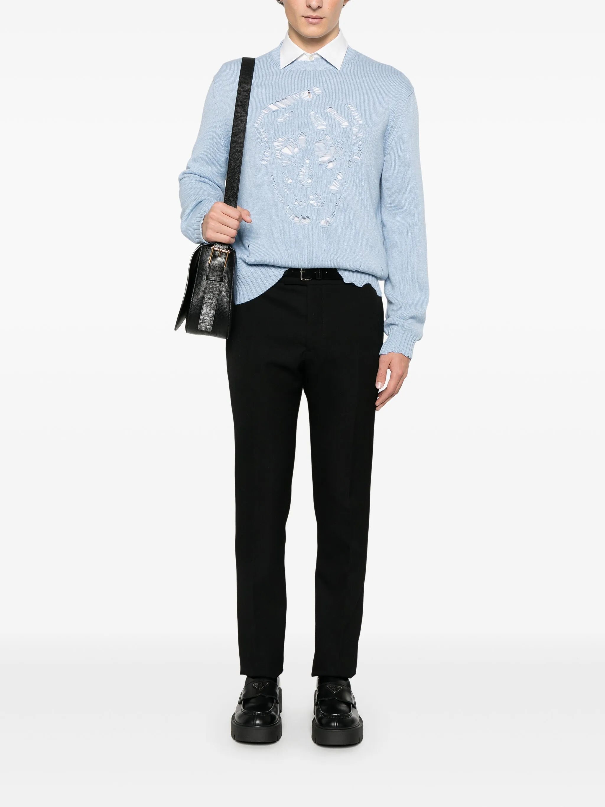 low-rise tailored trousers