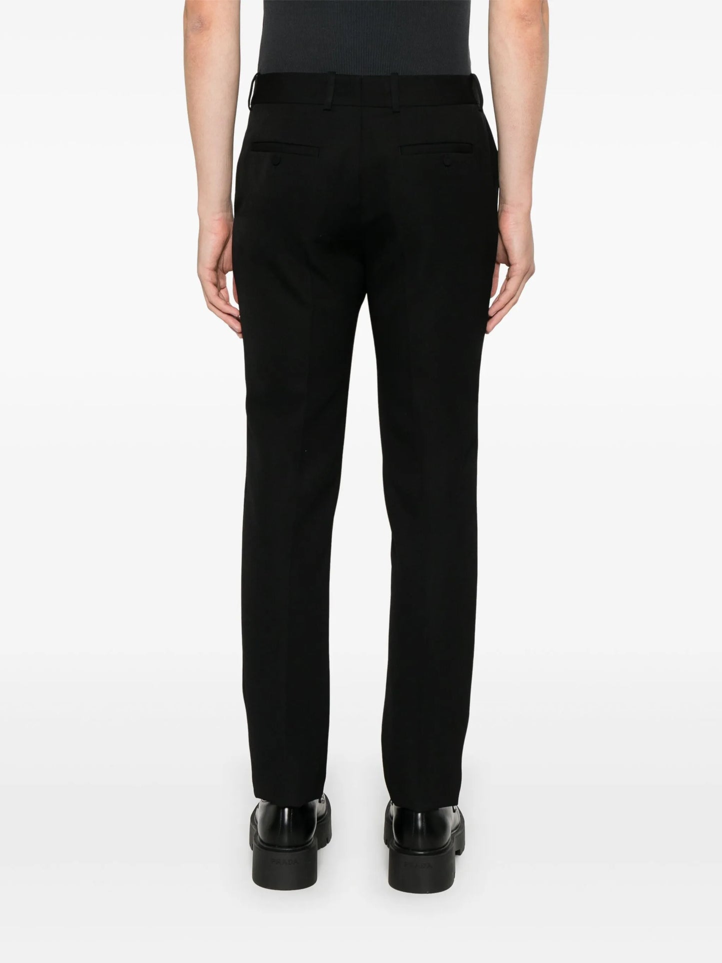 low-rise tailored trousers