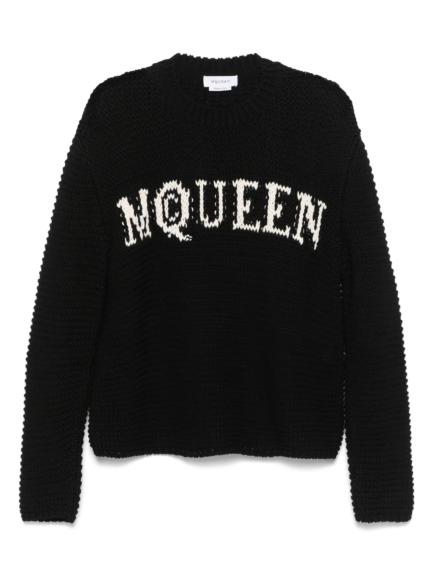 logo-intarsia sweater