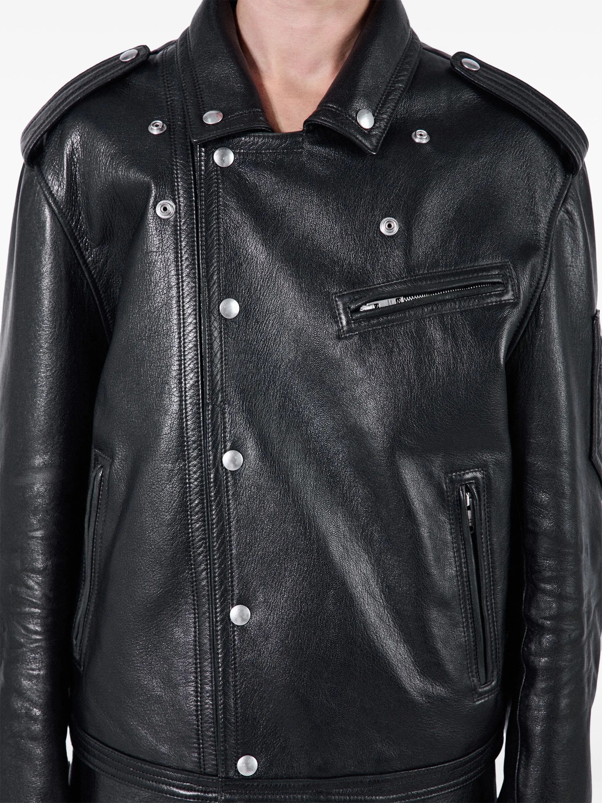leather biker jacket