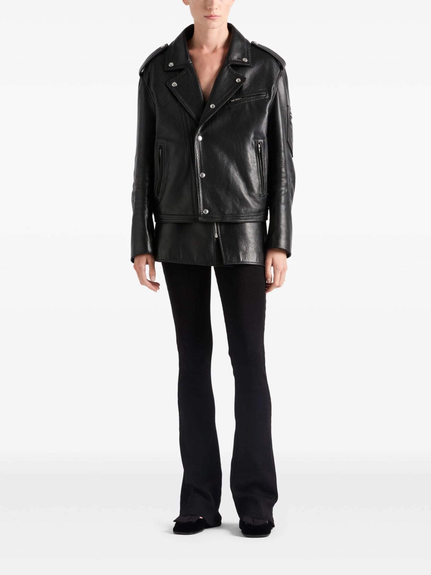 leather biker jacket