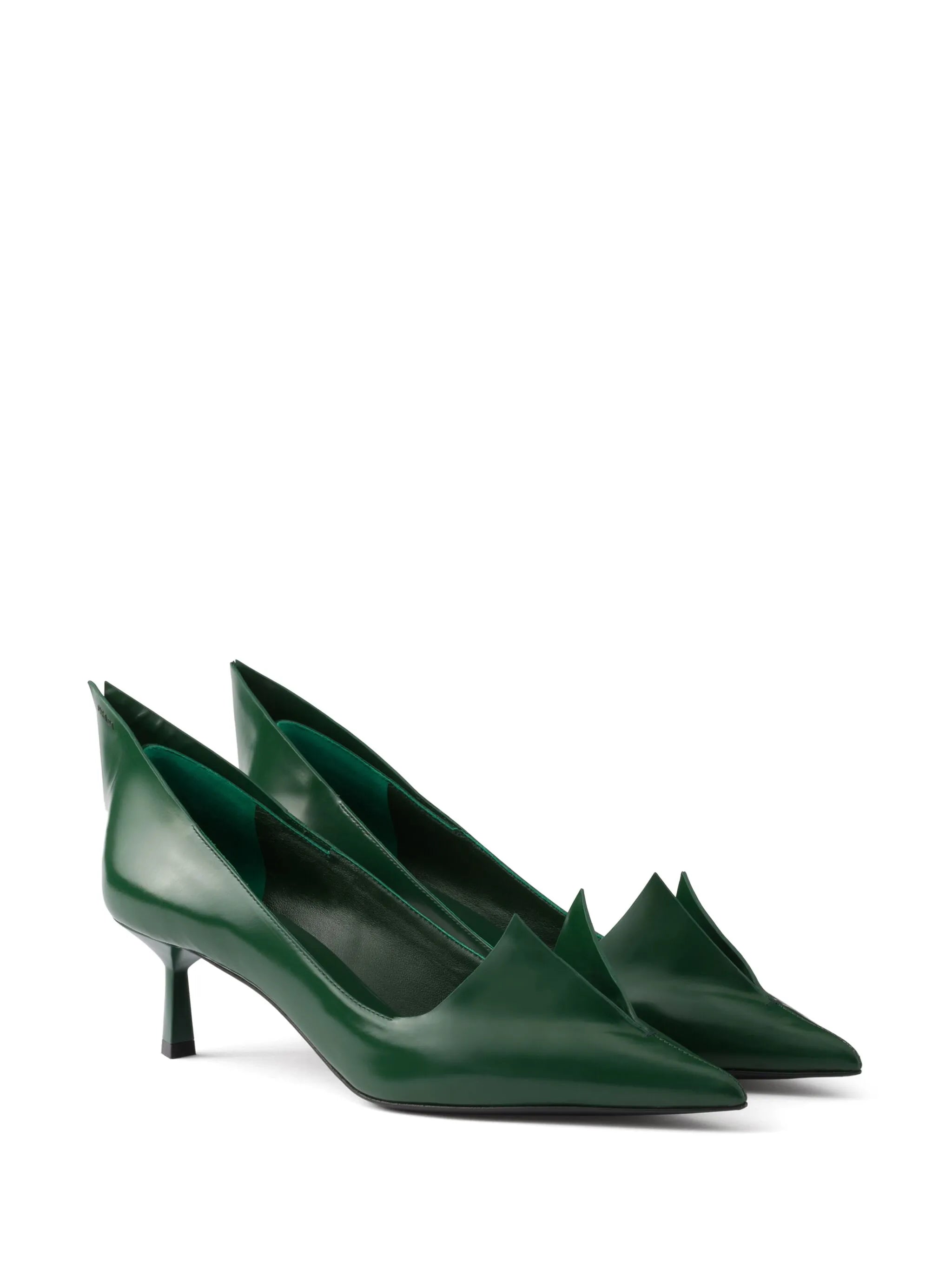 55mm brushed leather pumps