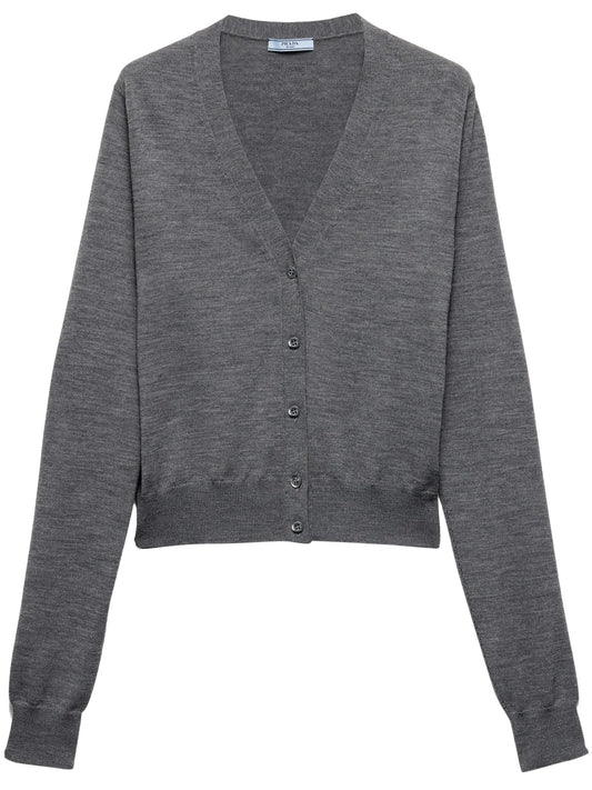 fine-knit wool cardigan
