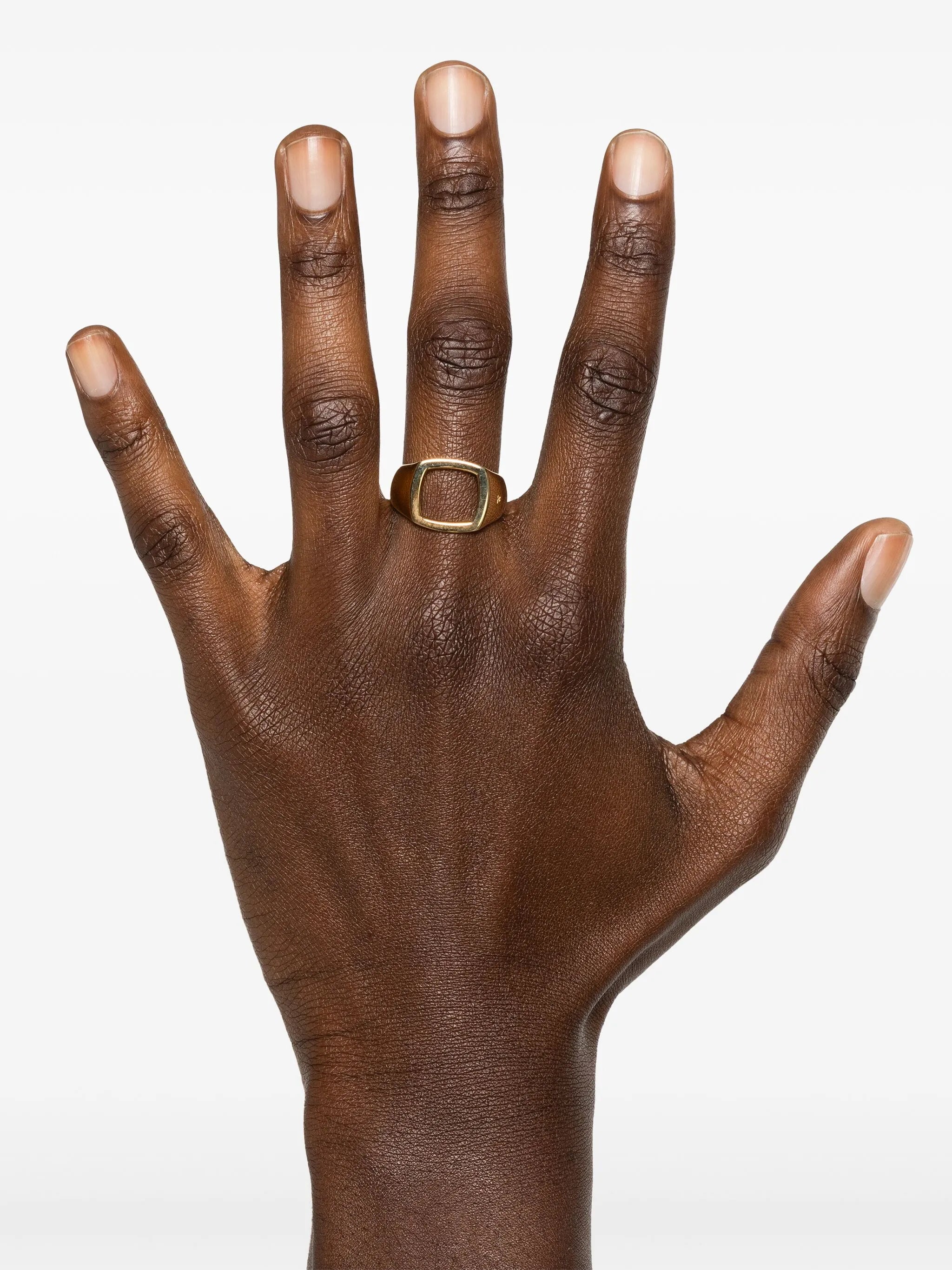 9K yellow gold signet ring