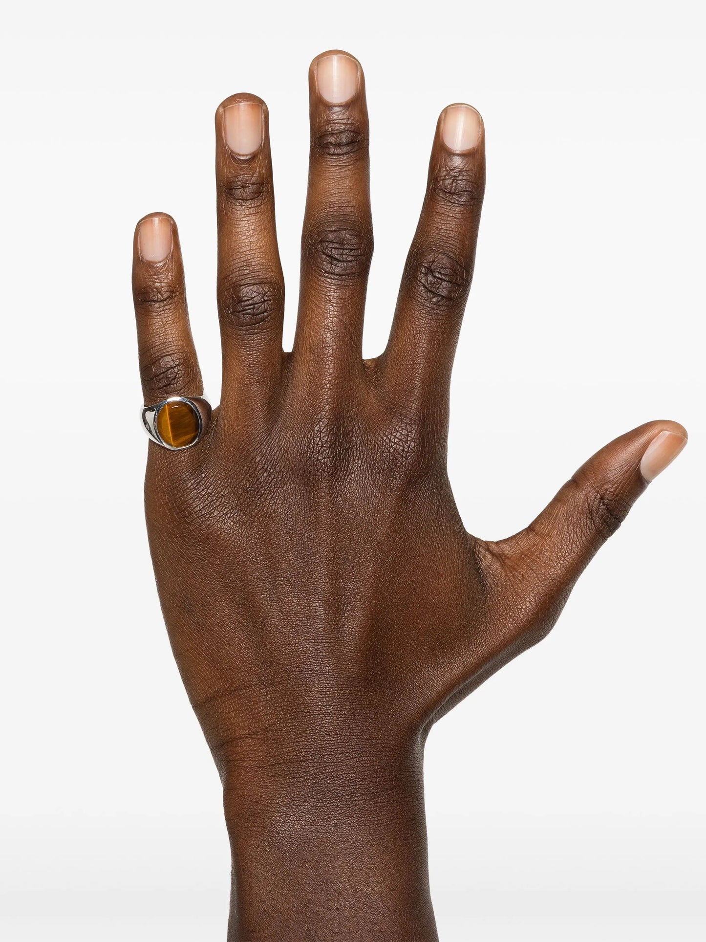 sterling silver tiger eye ring