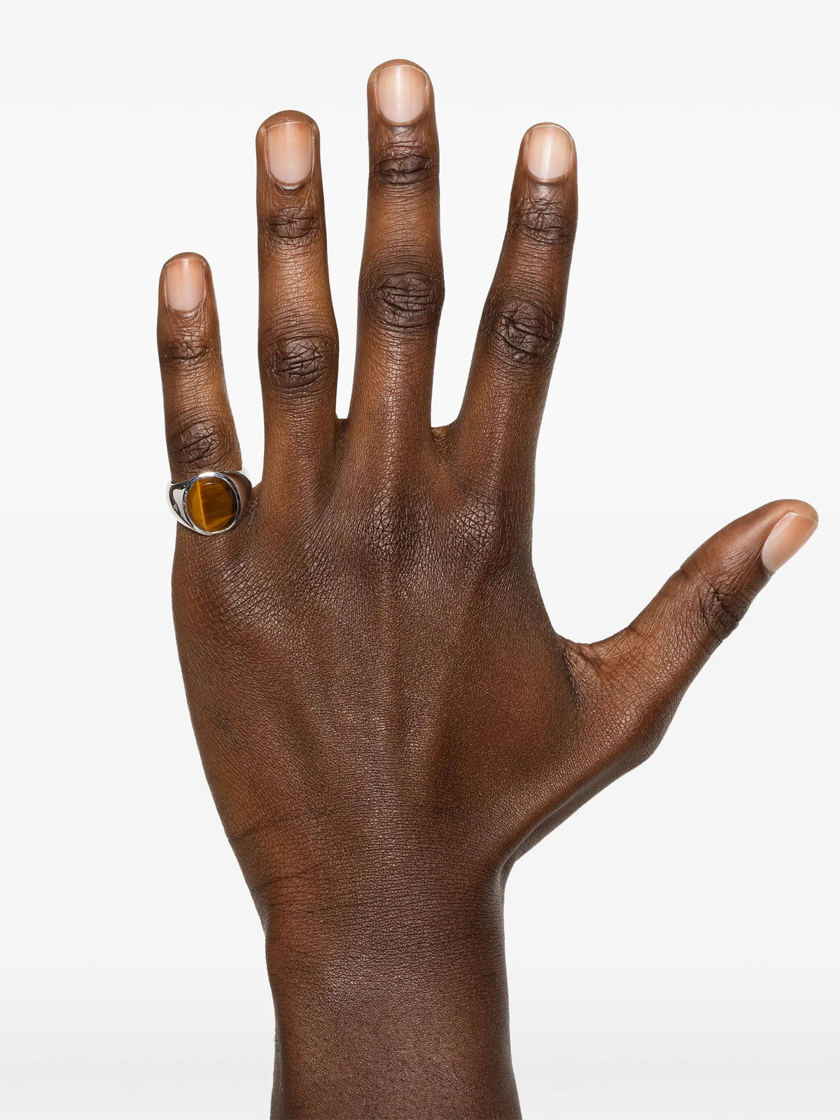 sterling silver tiger eye ring