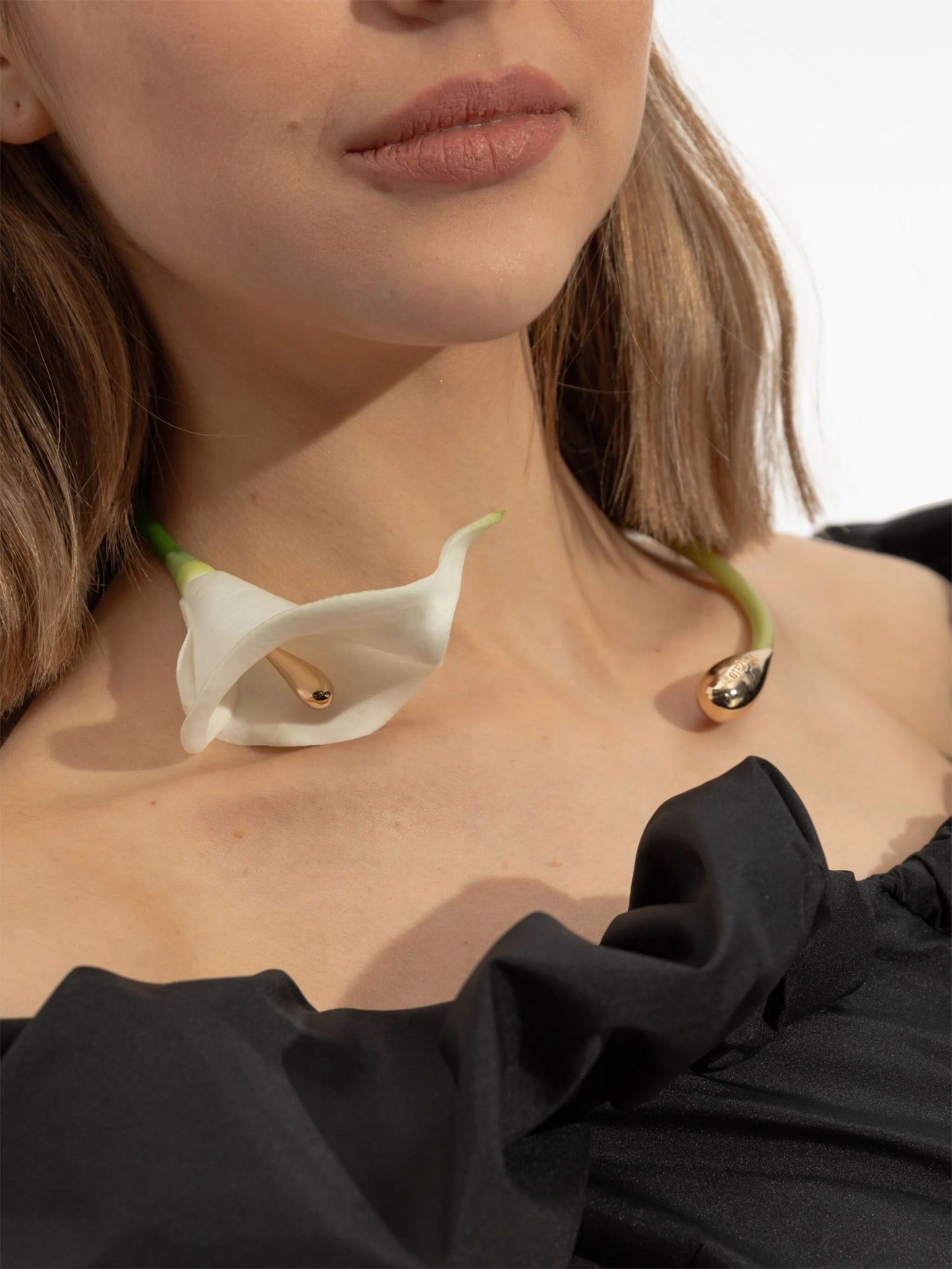 calla lily choker necklace