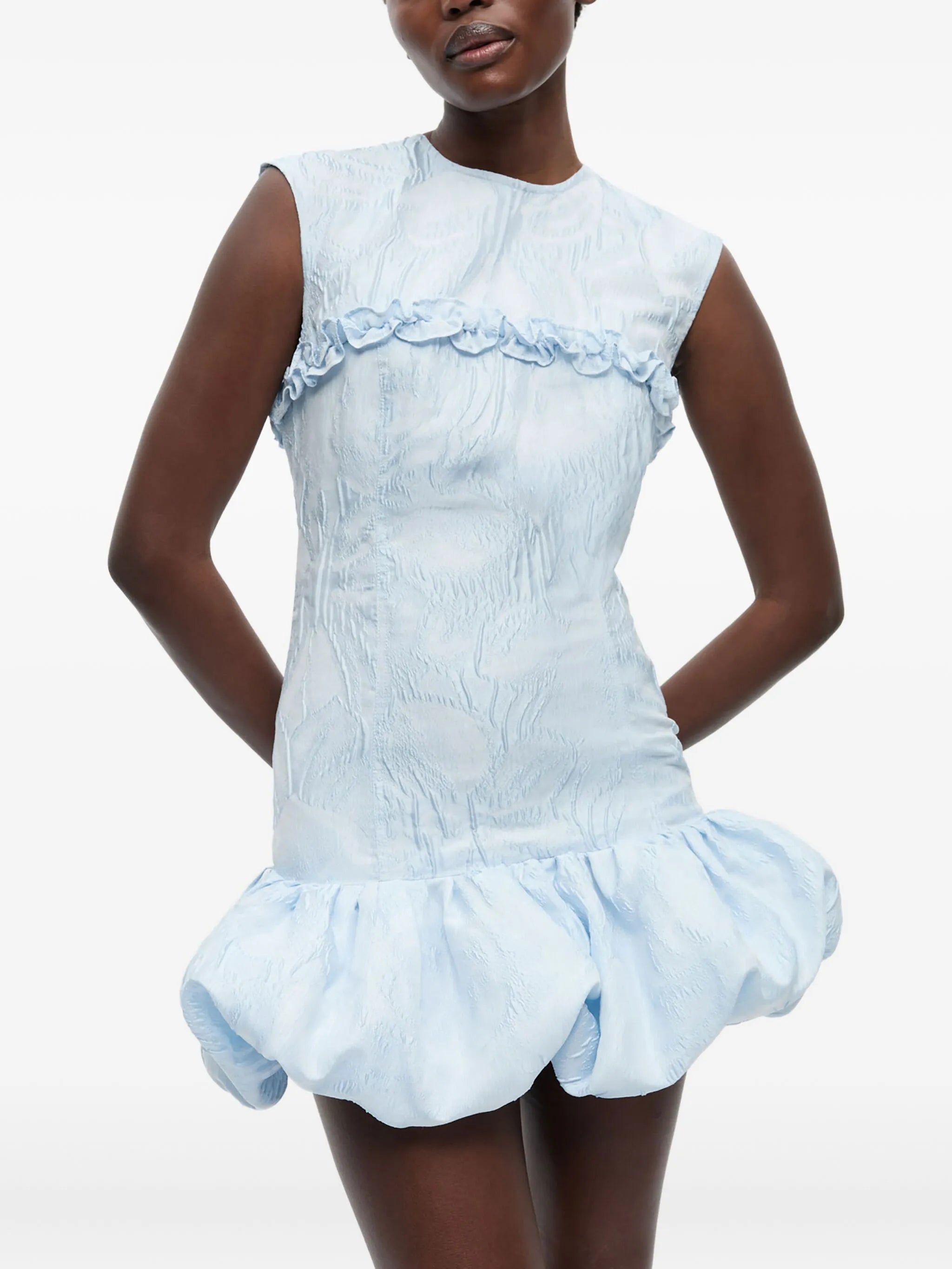 cloqué corset mini dress