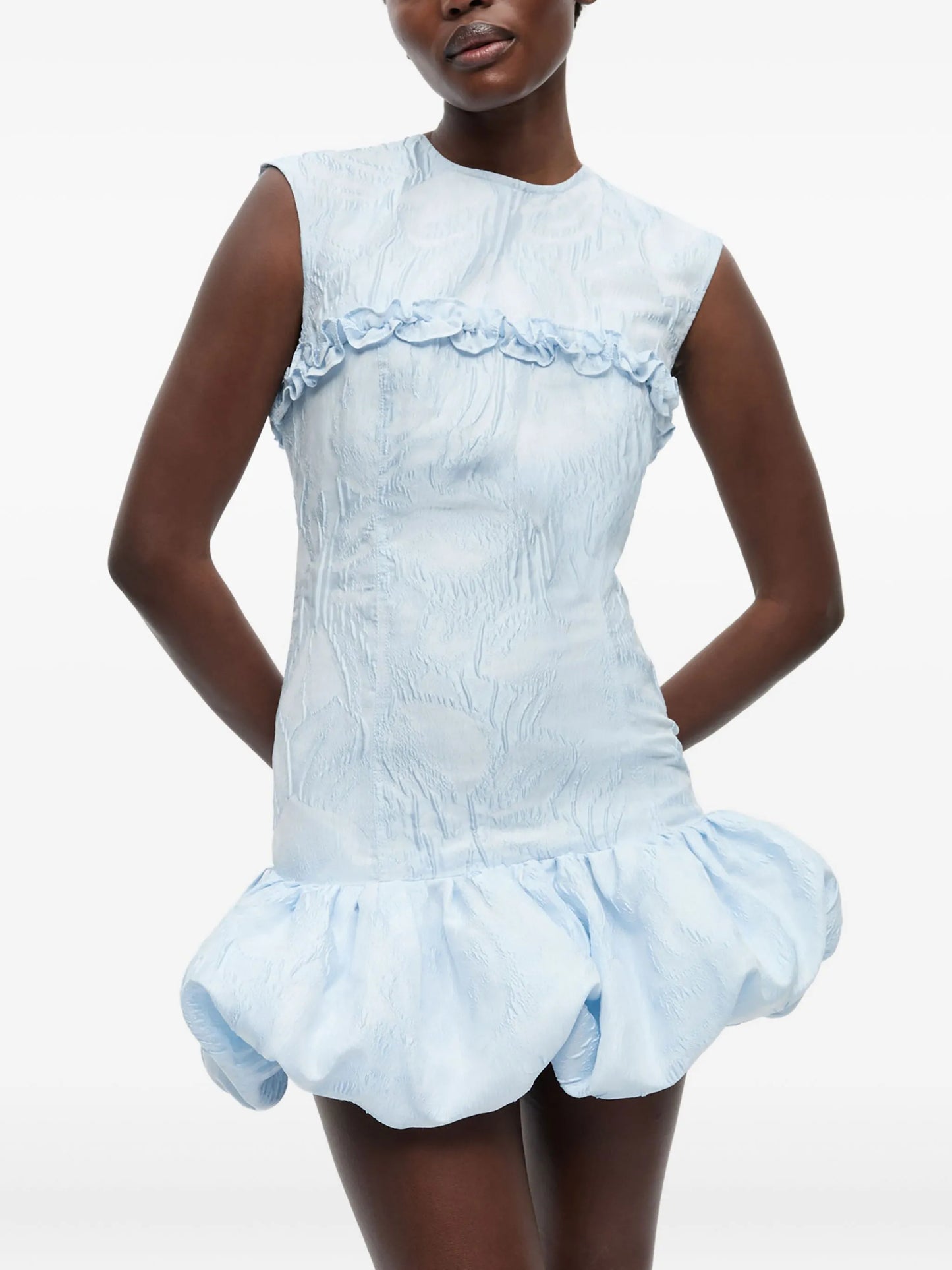 cloqué corset mini dress