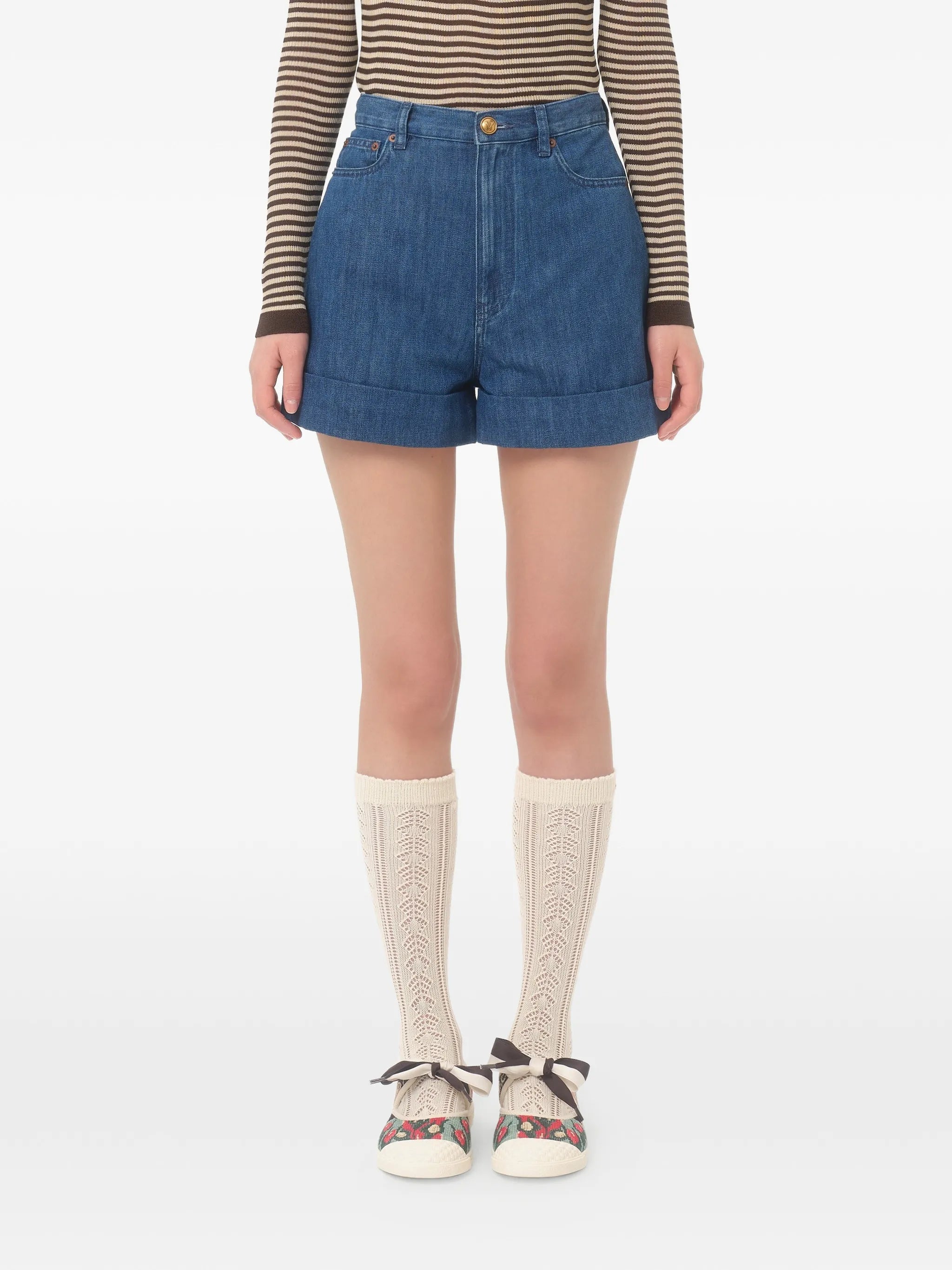 lightweight denim shorts