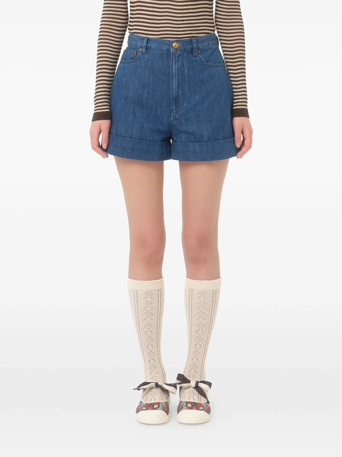 lightweight denim shorts