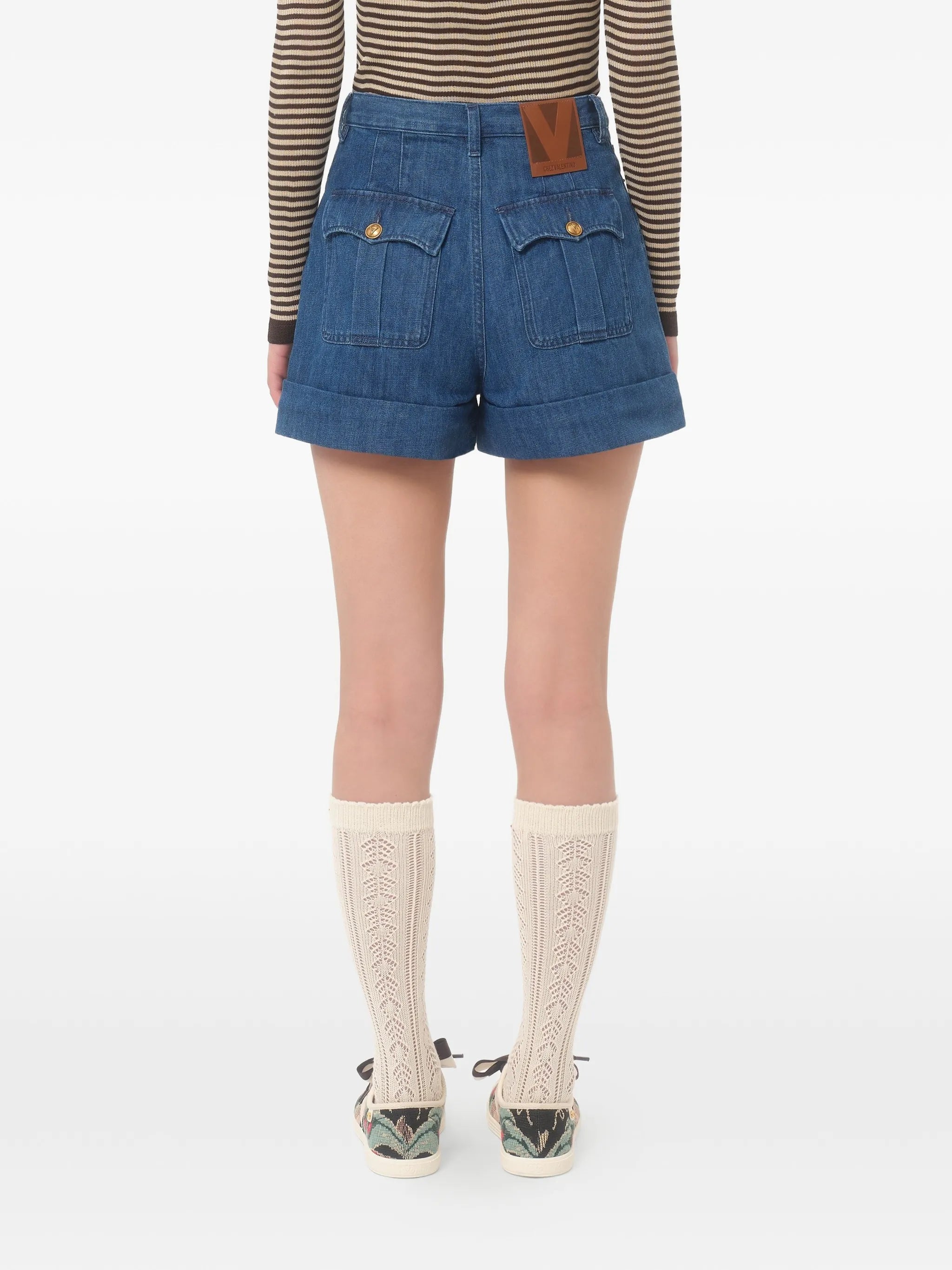 lightweight denim shorts