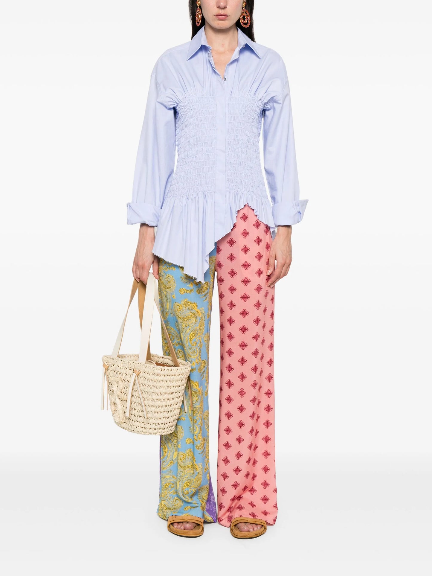 paisley-print trousers