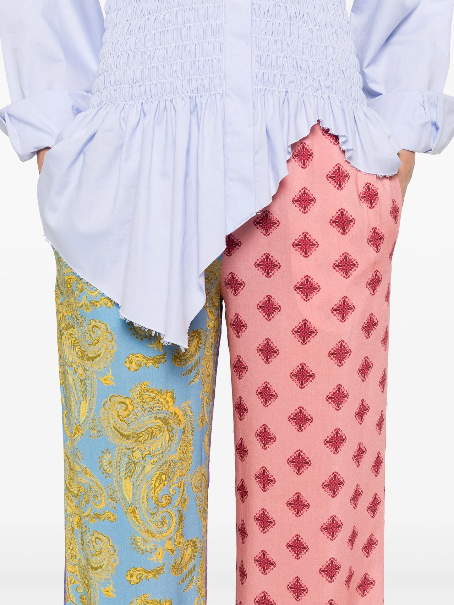 paisley-print trousers
