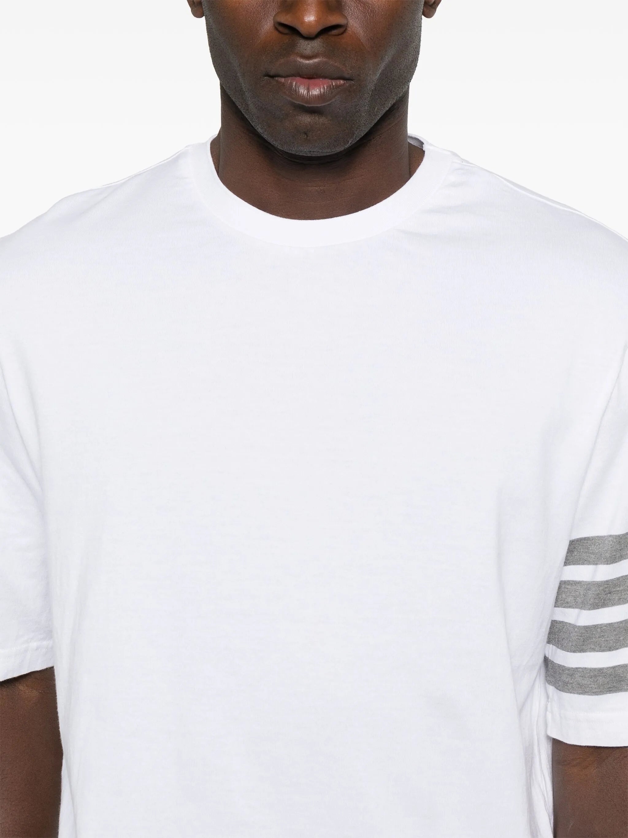4-Bar mock-neck T-shirt