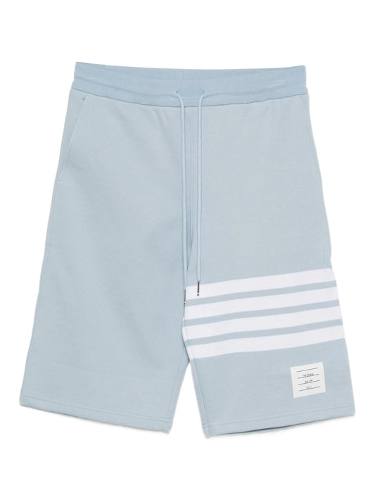 stripe-detail cotton track shorts