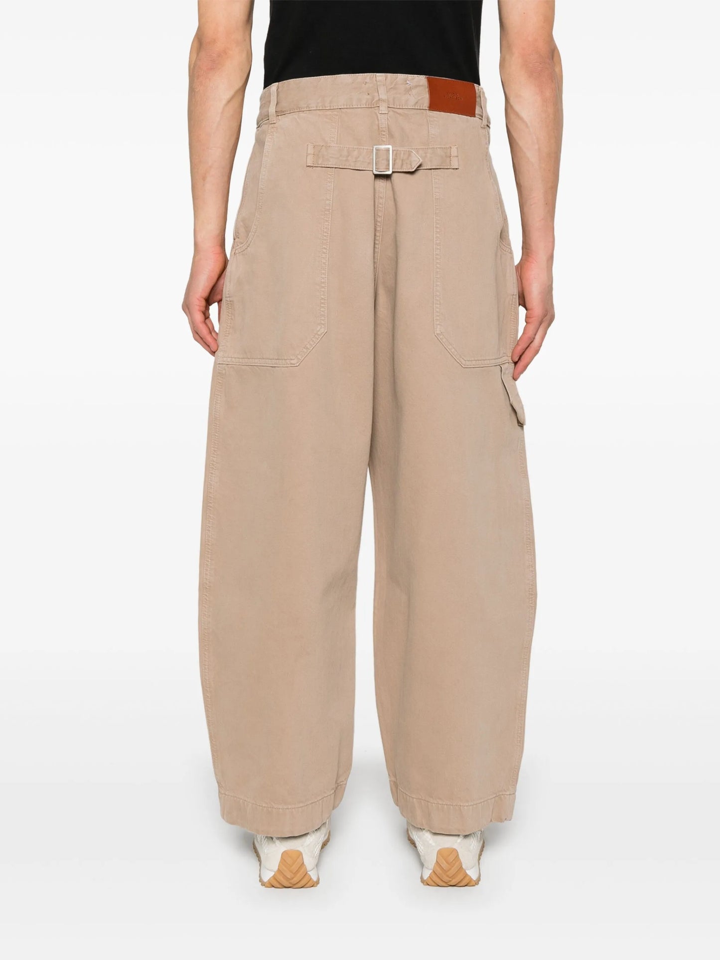 pleated carpenter trousers