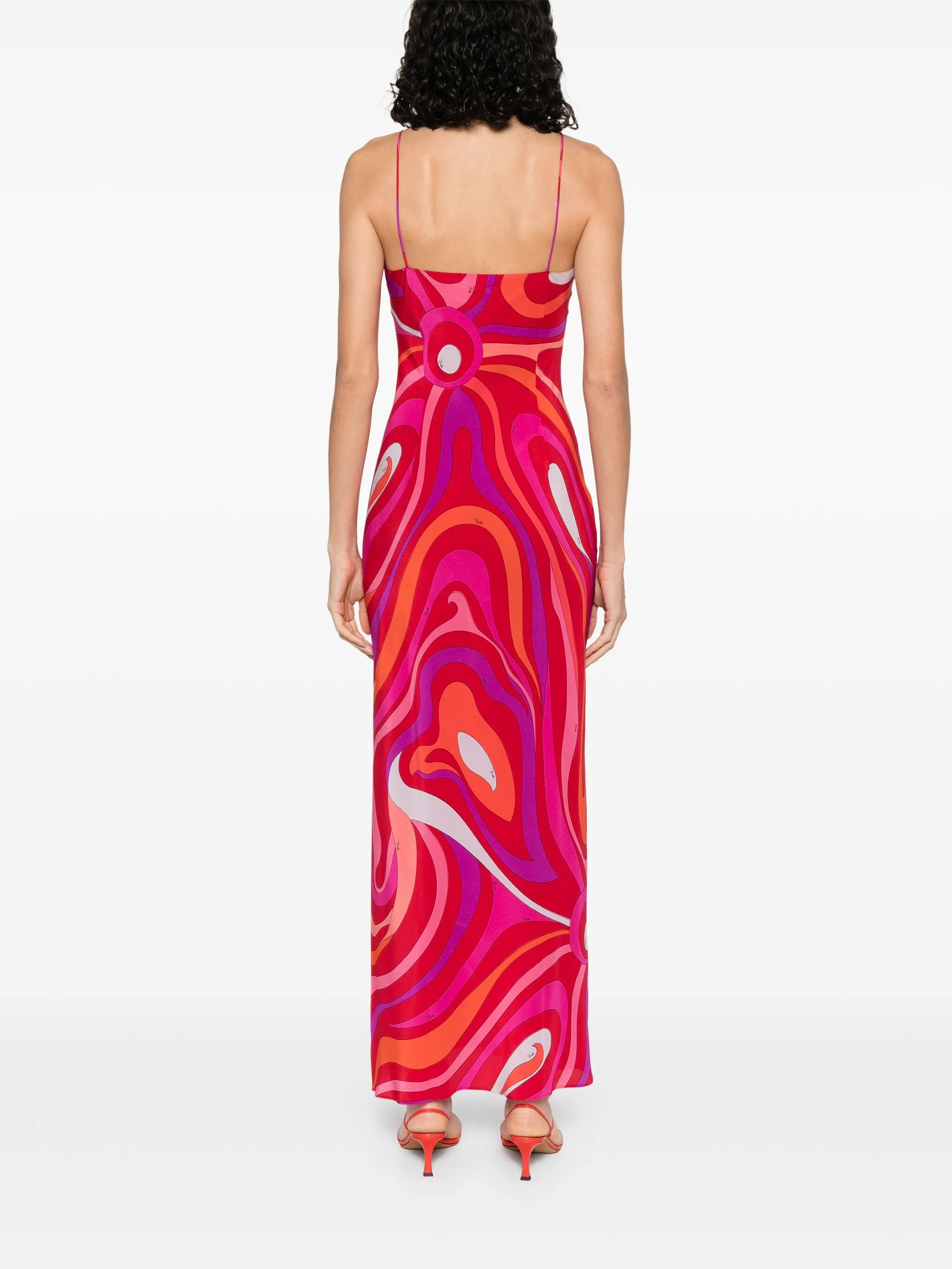 Iride-print maxi dress