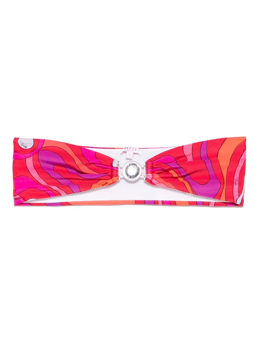 Iride-print bikini top