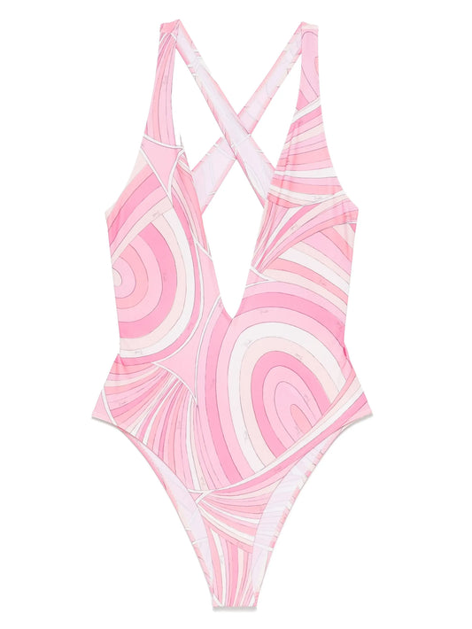 Marmo-print swimsuit